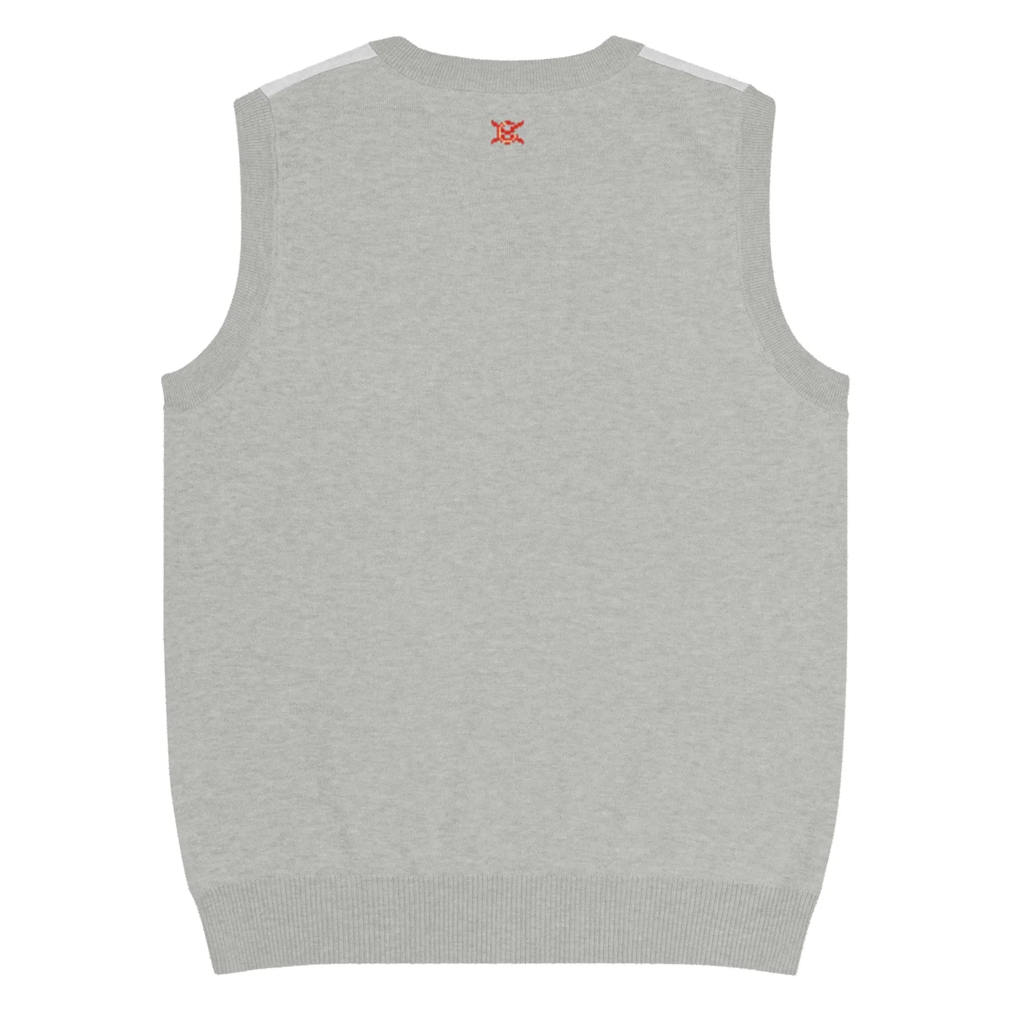 Comprar Chaleco de punto con cuello pico La Flamenca de Borgoña gris Bandera España La Flamenca de Borgoña Patricia Muñoz VOX