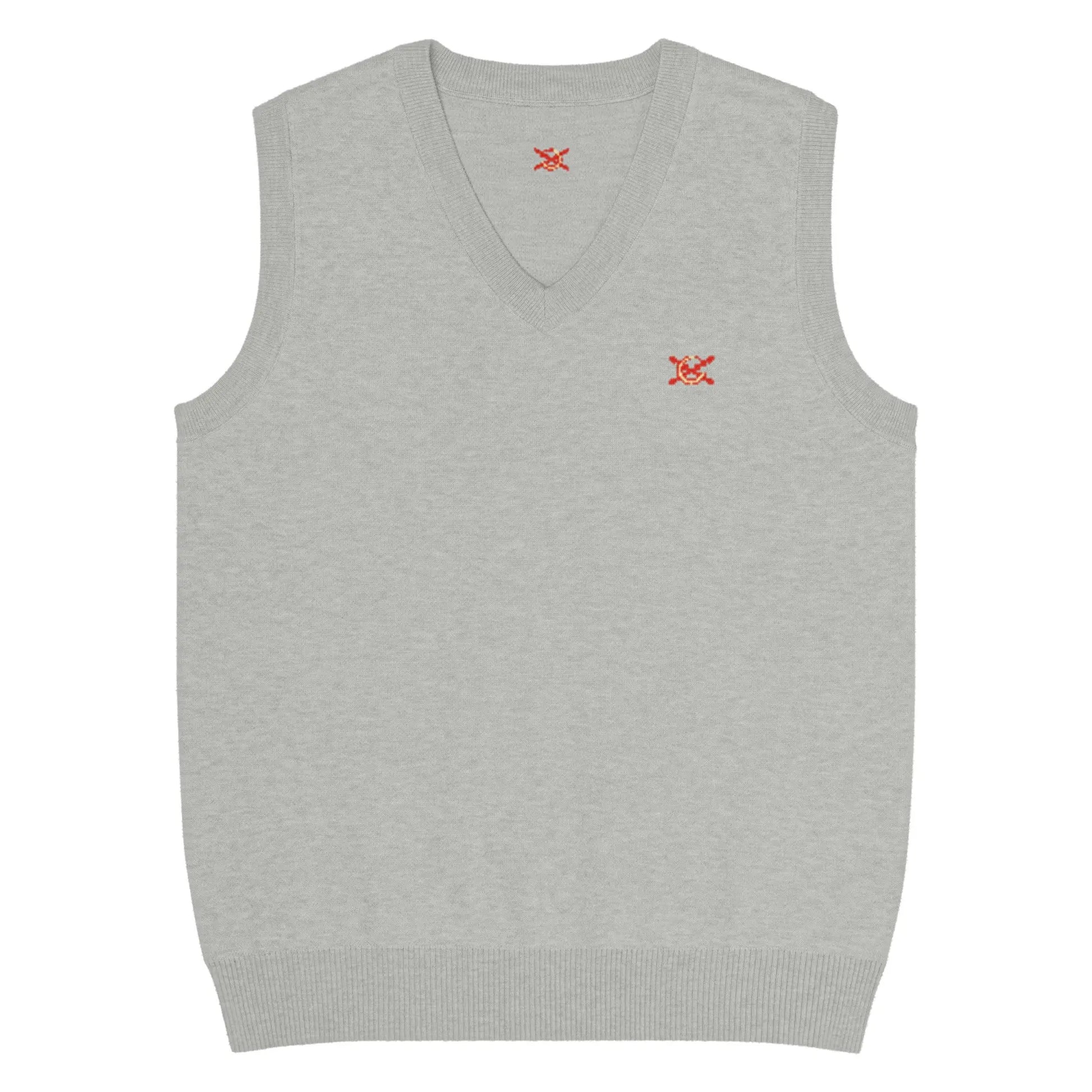 Comprar Chaleco de punto con cuello pico La Flamenca de Borgoña gris Bandera España La Flamenca de Borgoña Patricia Muñoz VOX