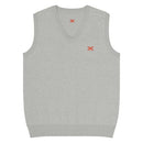 Comprar Chaleco de punto con cuello pico La Flamenca de Borgoña gris La Flamenca de Borgoña Bandera España