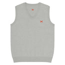 Comprar Chaleco de punto con cuello pico La Flamenca de Borgoña gris La Flamenca de Borgoña Bandera España