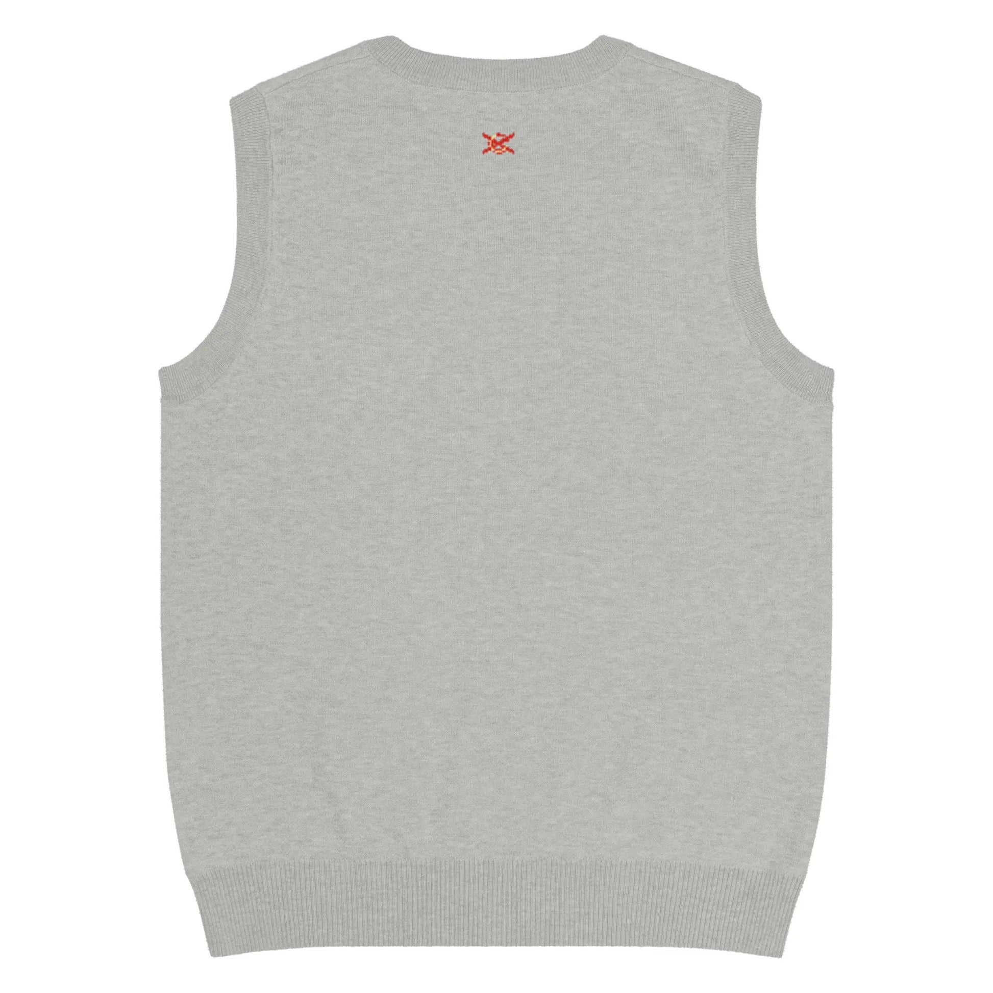 Comprar Chaleco de punto con cuello pico La Flamenca de Borgoña gris Bandera España La Flamenca de Borgoña Patricia Muñoz VOX