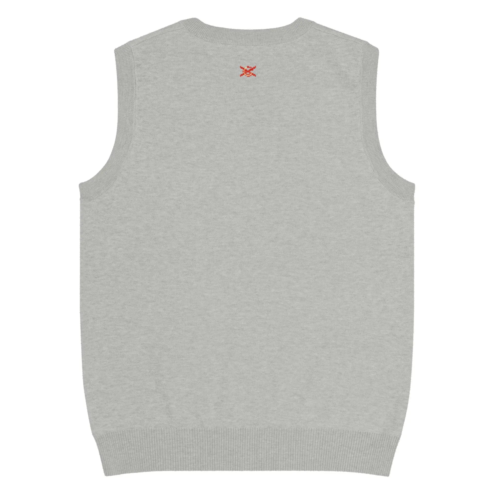 Comprar Chaleco de punto con cuello pico La Flamenca de Borgoña gris Bandera España La Flamenca de Borgoña Patricia Muñoz VOX