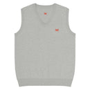 Comprar Chaleco de punto con cuello pico La Flamenca de Borgoña gris La Flamenca de Borgoña Bandera España