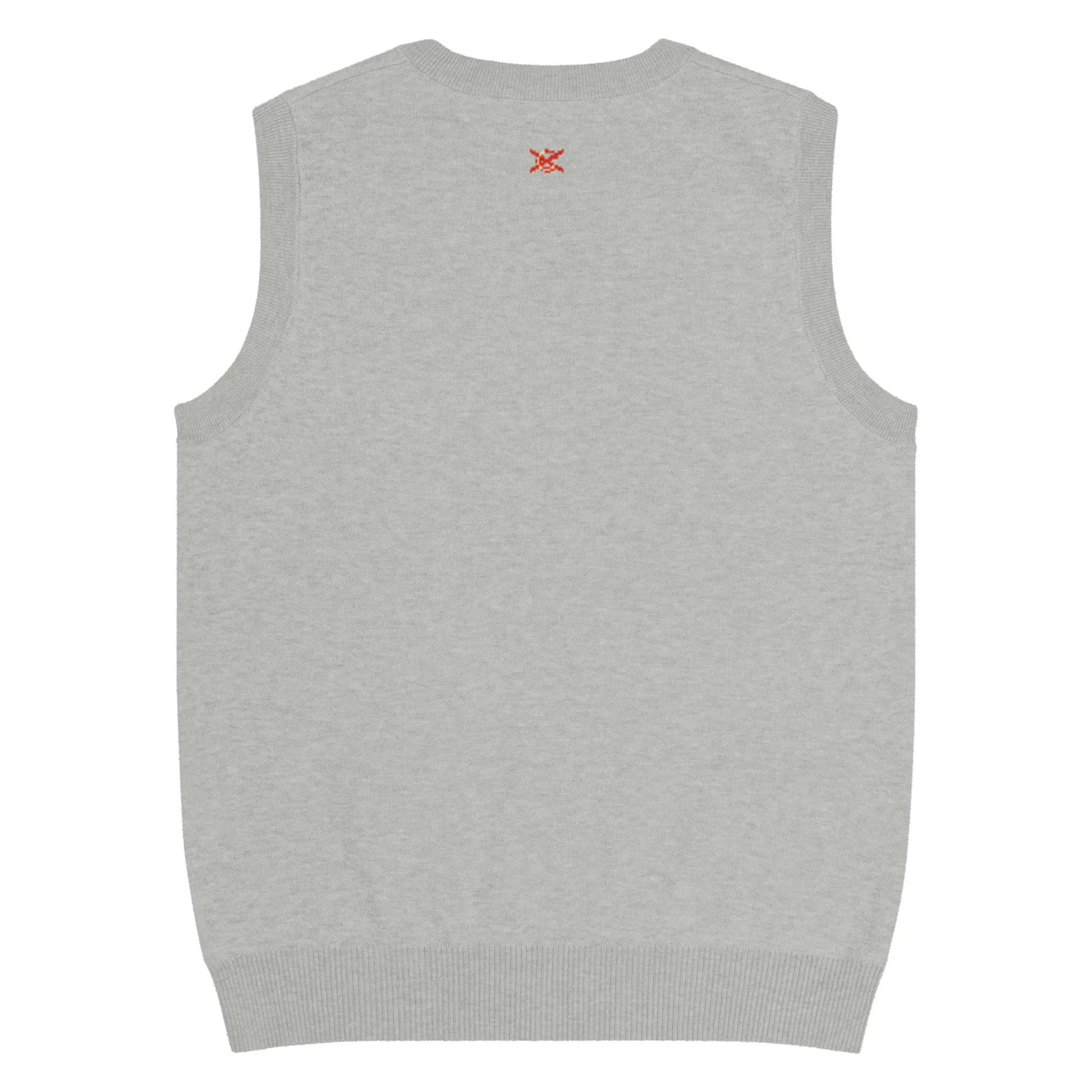 Comprar Chaleco de punto con cuello pico La Flamenca de Borgoña gris Bandera España La Flamenca de Borgoña Patricia Muñoz VOX