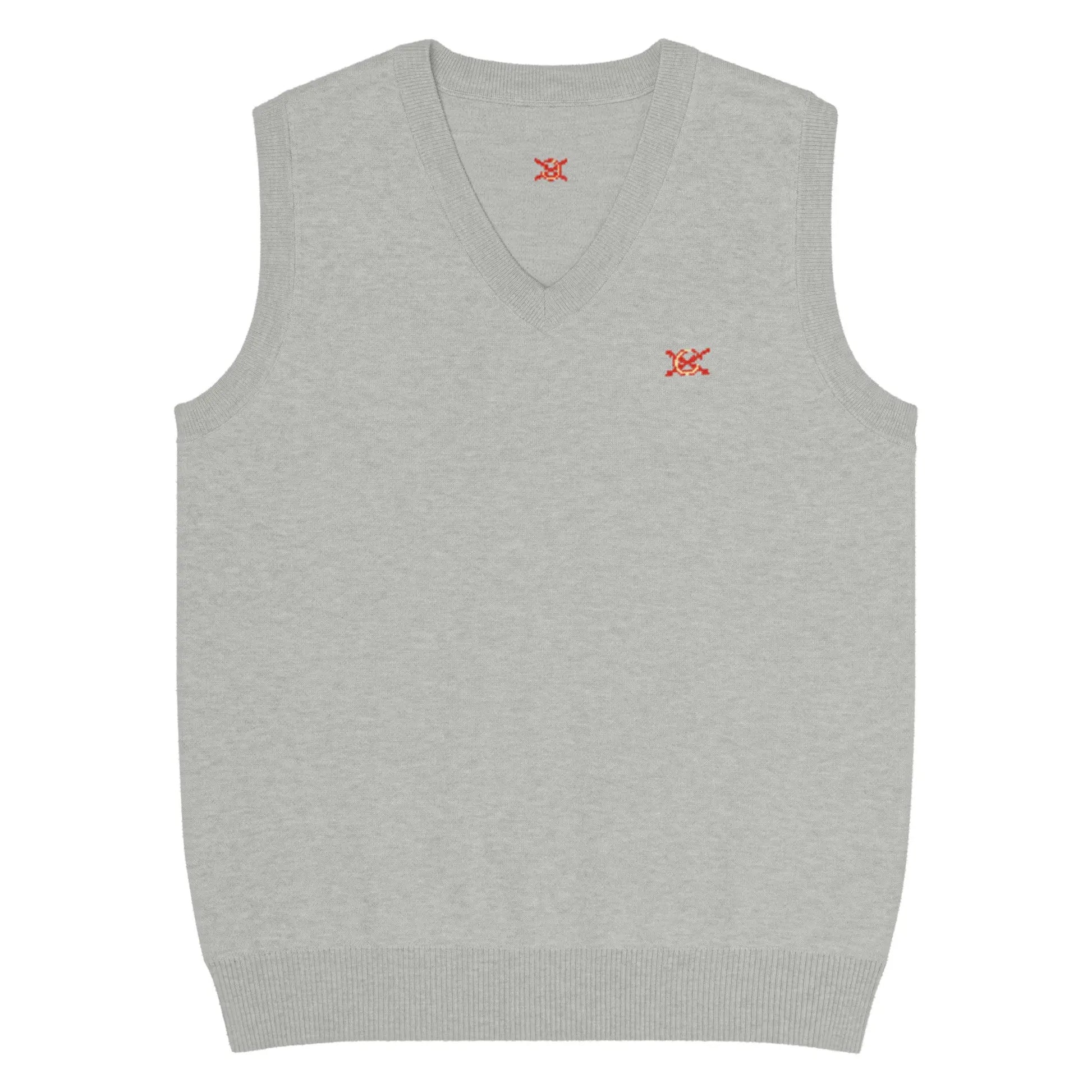 Comprar Chaleco de punto con cuello pico La Flamenca de Borgoña gris Bandera España La Flamenca de Borgoña Patricia Muñoz VOX