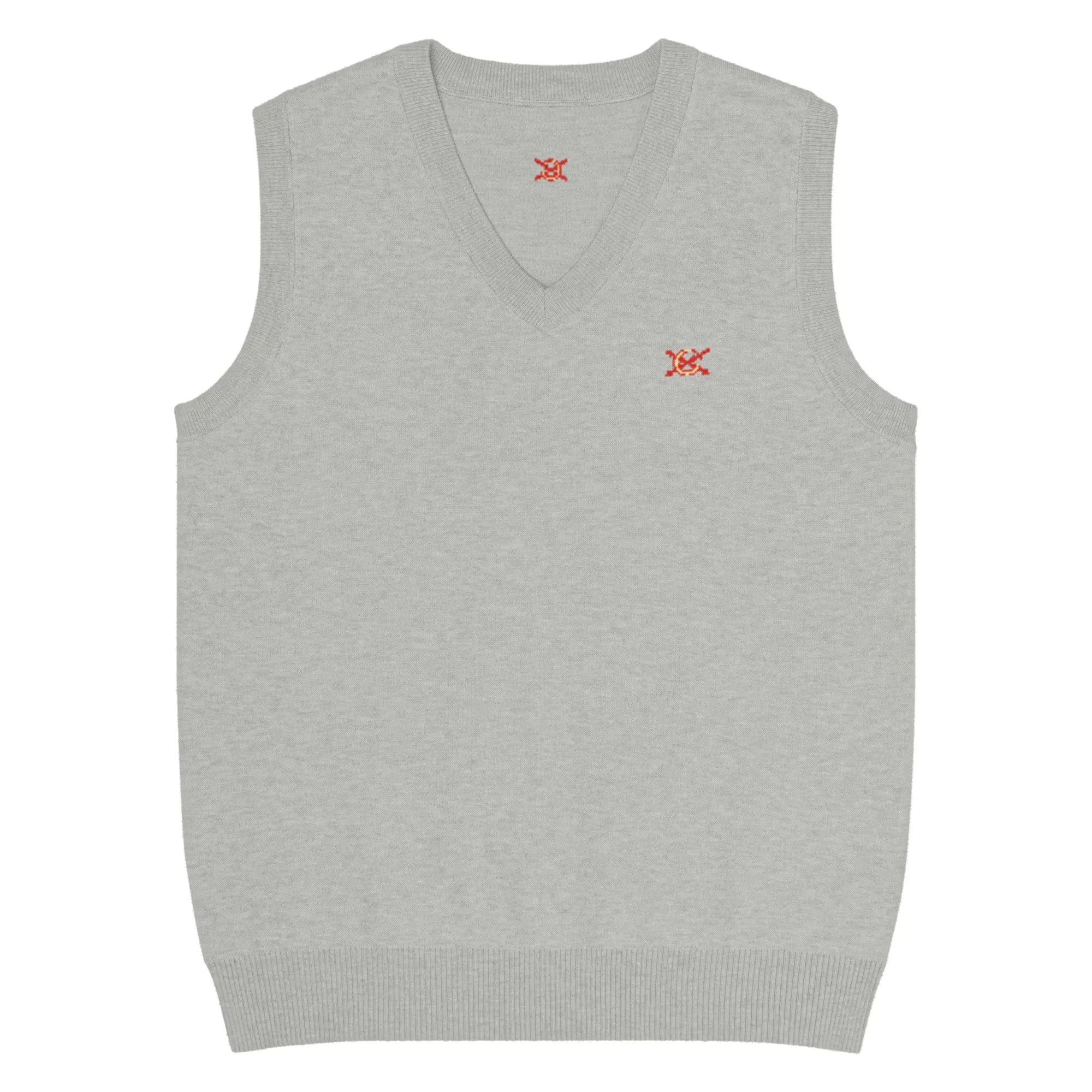 Comprar Chaleco de punto con cuello pico La Flamenca de Borgoña gris Bandera España La Flamenca de Borgoña Patricia Muñoz VOX