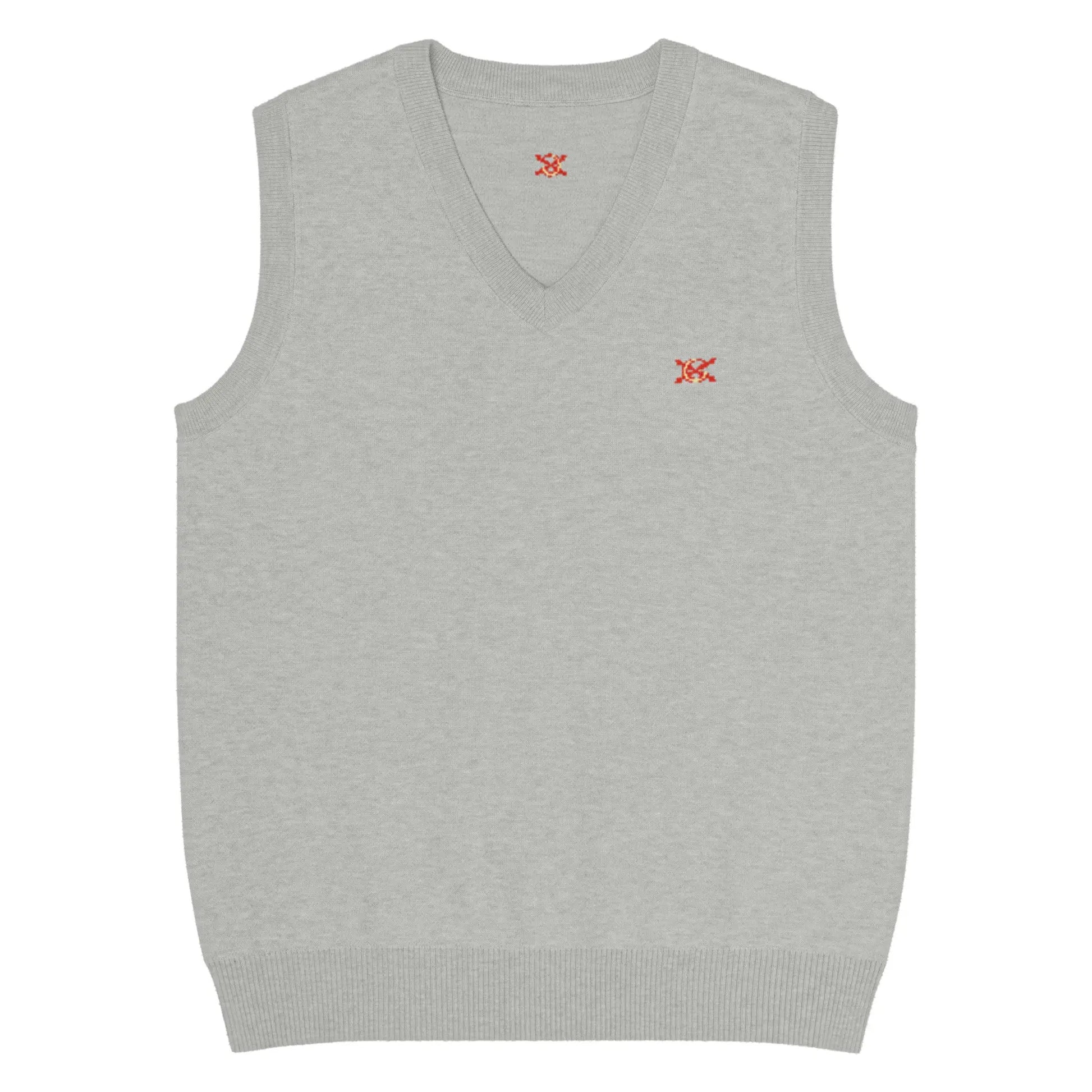 Comprar Chaleco de punto con cuello pico La Flamenca de Borgoña gris Bandera España La Flamenca de Borgoña Patricia Muñoz VOX