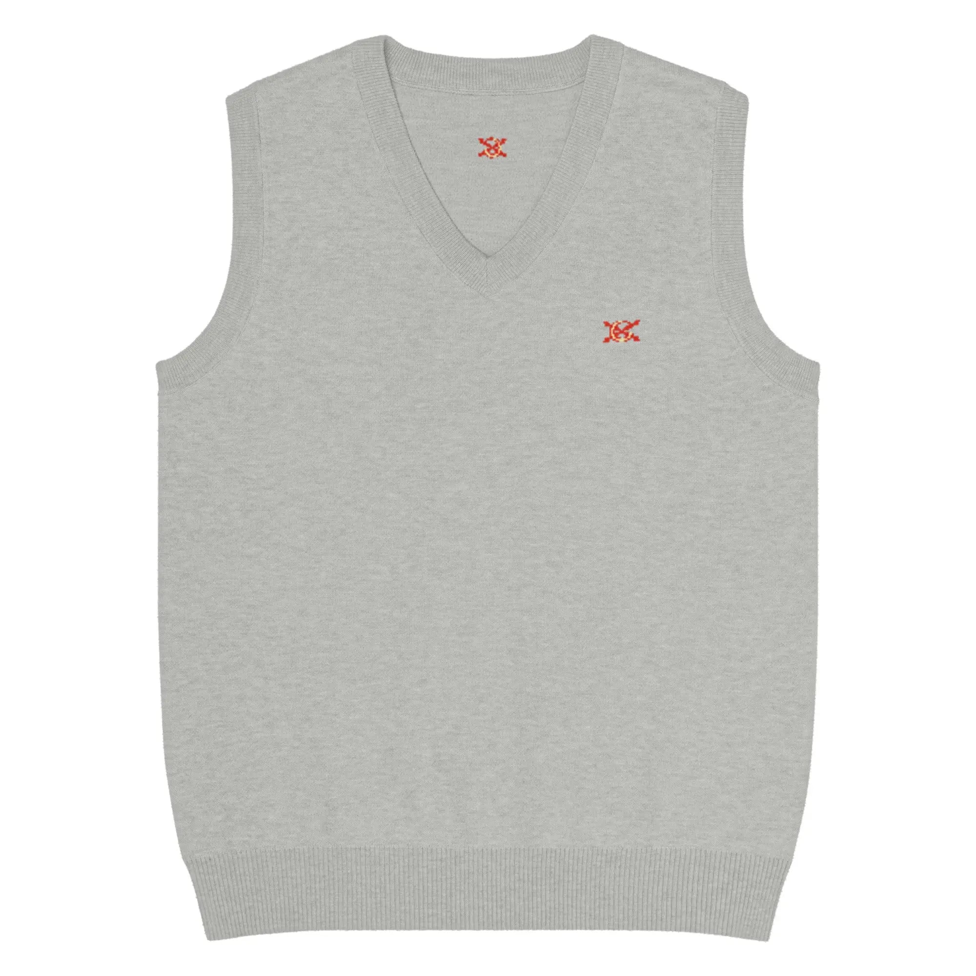 Comprar Chaleco de punto con cuello pico La Flamenca de Borgoña gris Bandera España La Flamenca de Borgoña Patricia Muñoz VOX