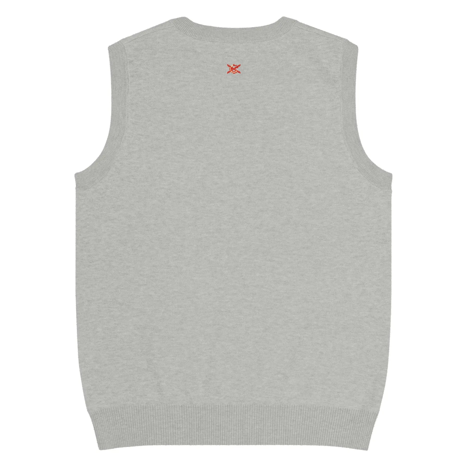 Comprar Chaleco de punto con cuello pico La Flamenca de Borgoña gris Bandera España La Flamenca de Borgoña Patricia Muñoz VOX