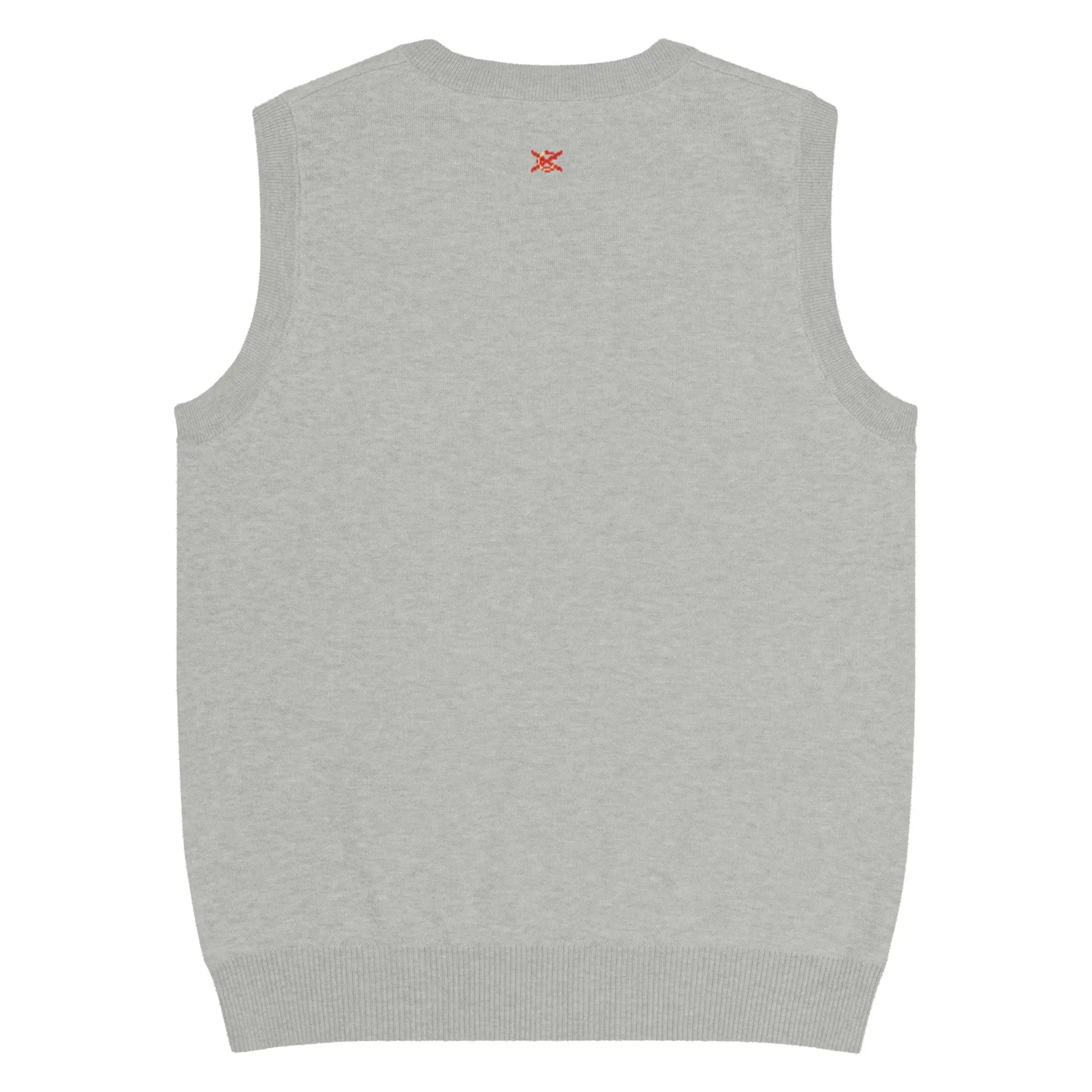 Comprar Chaleco de punto con cuello pico La Flamenca de Borgoña gris Bandera España La Flamenca de Borgoña Patricia Muñoz VOX