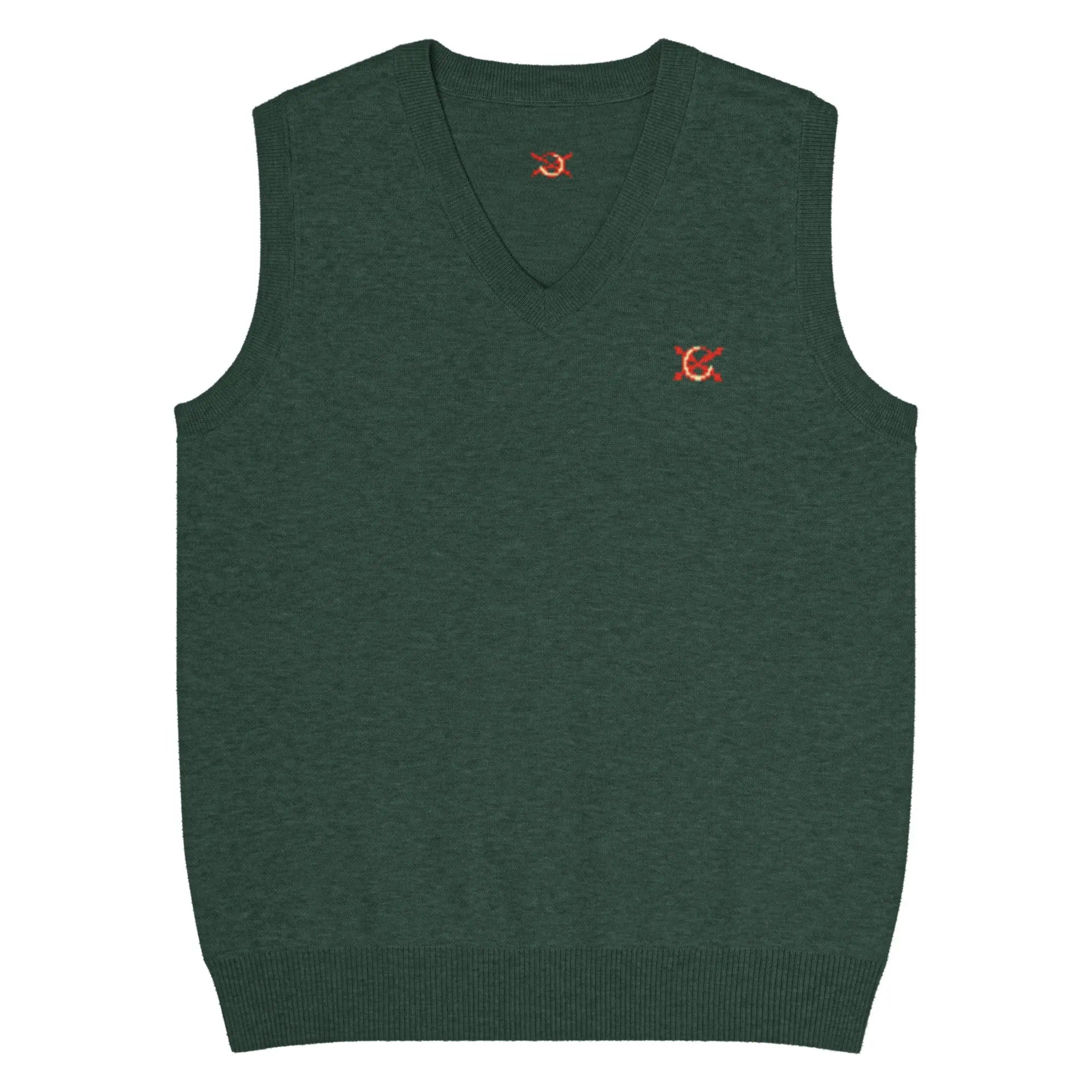 Comprar Chaleco de punto con cuello pico La Flamenca de Borgoña. verde Bandera España La Flamenca de Borgoña Patricia Muñoz VOX