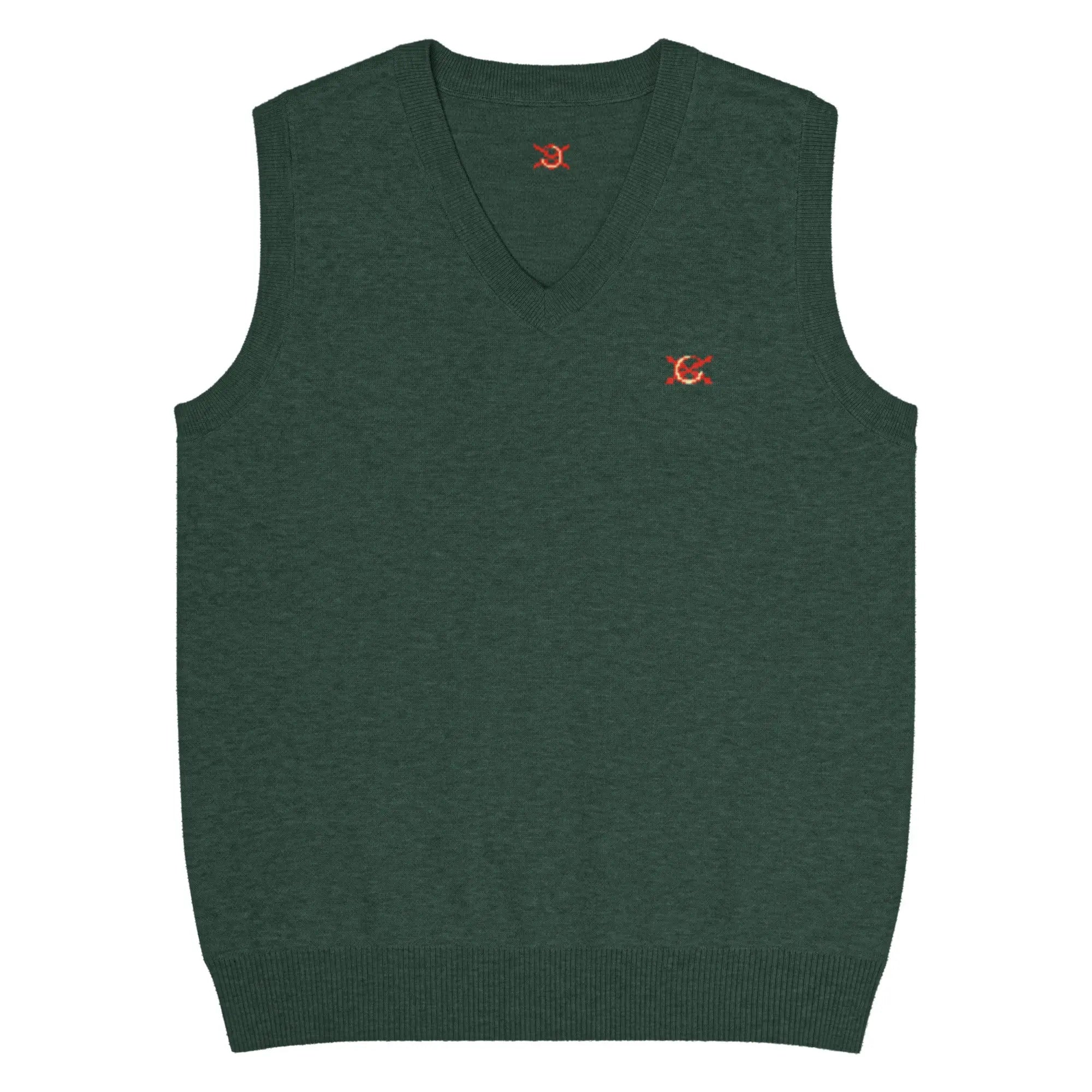 Comprar Chaleco de punto con cuello pico La Flamenca de Borgoña. verde Bandera España La Flamenca de Borgoña Patricia Muñoz VOX