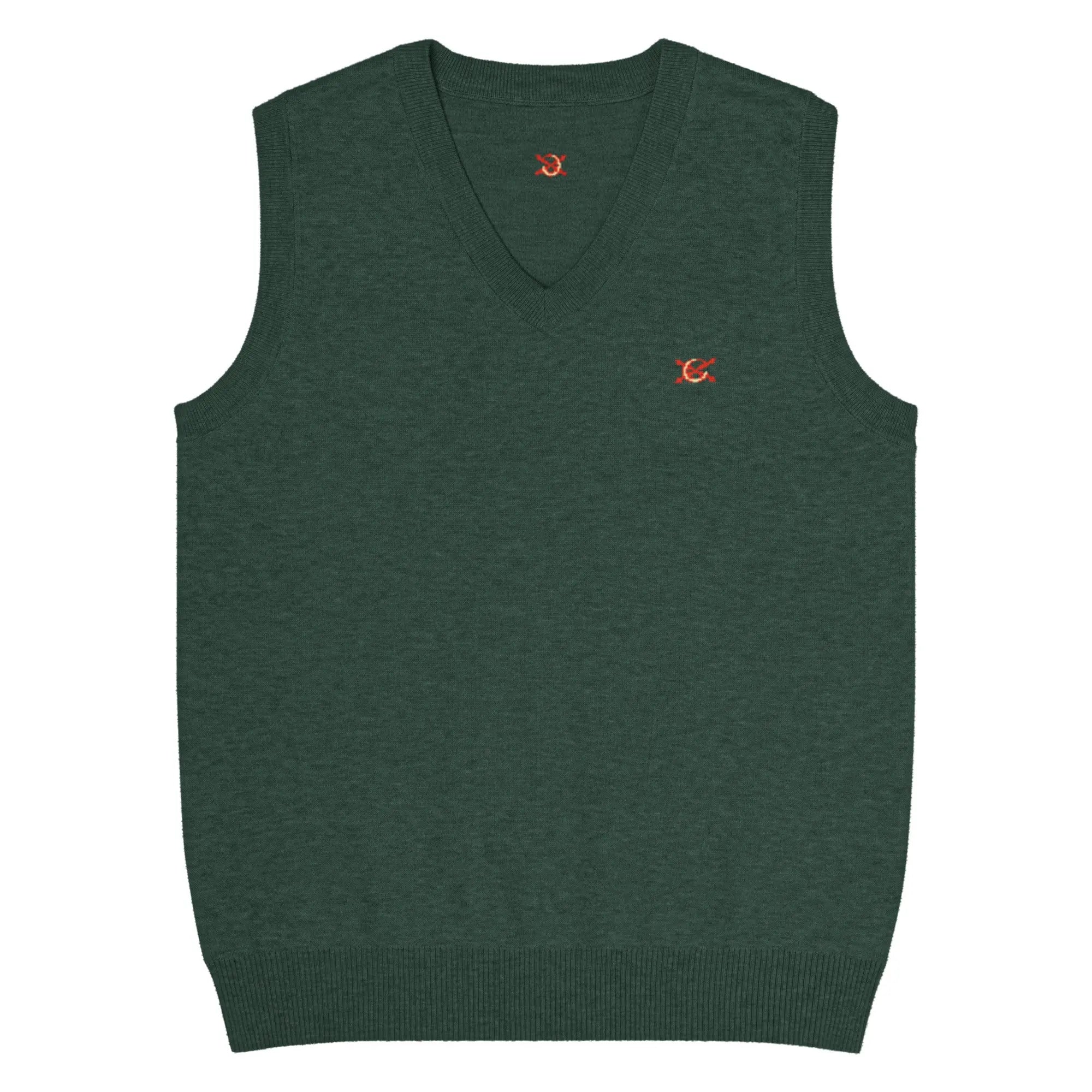 Comprar Chaleco de punto con cuello pico La Flamenca de Borgoña. verde Bandera España La Flamenca de Borgoña Patricia Muñoz VOX