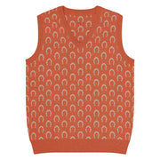 Comprar Chaleco de punto con cuello pico Naranja Bandera España La Flamenca de Borgoña Patricia Muñoz VOX