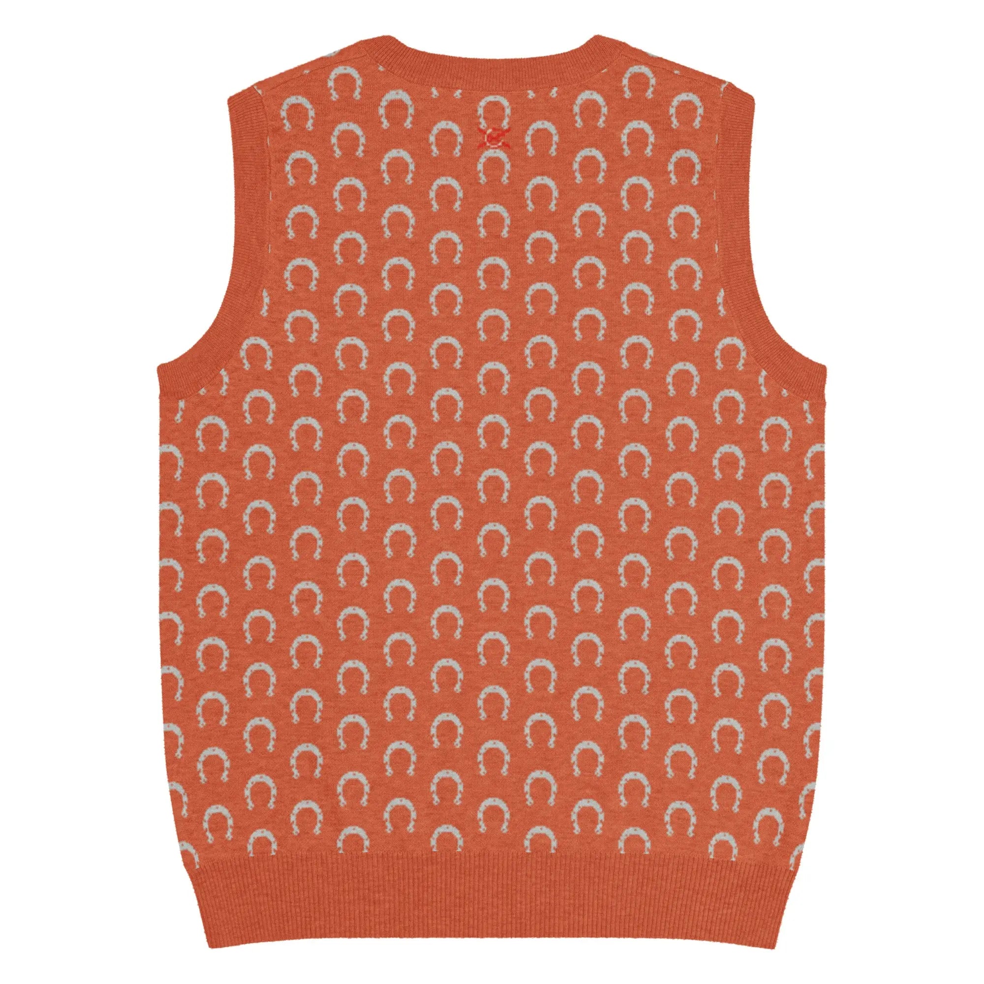 Comprar Chaleco de punto con cuello pico Naranja Bandera España La Flamenca de Borgoña Patricia Muñoz VOX