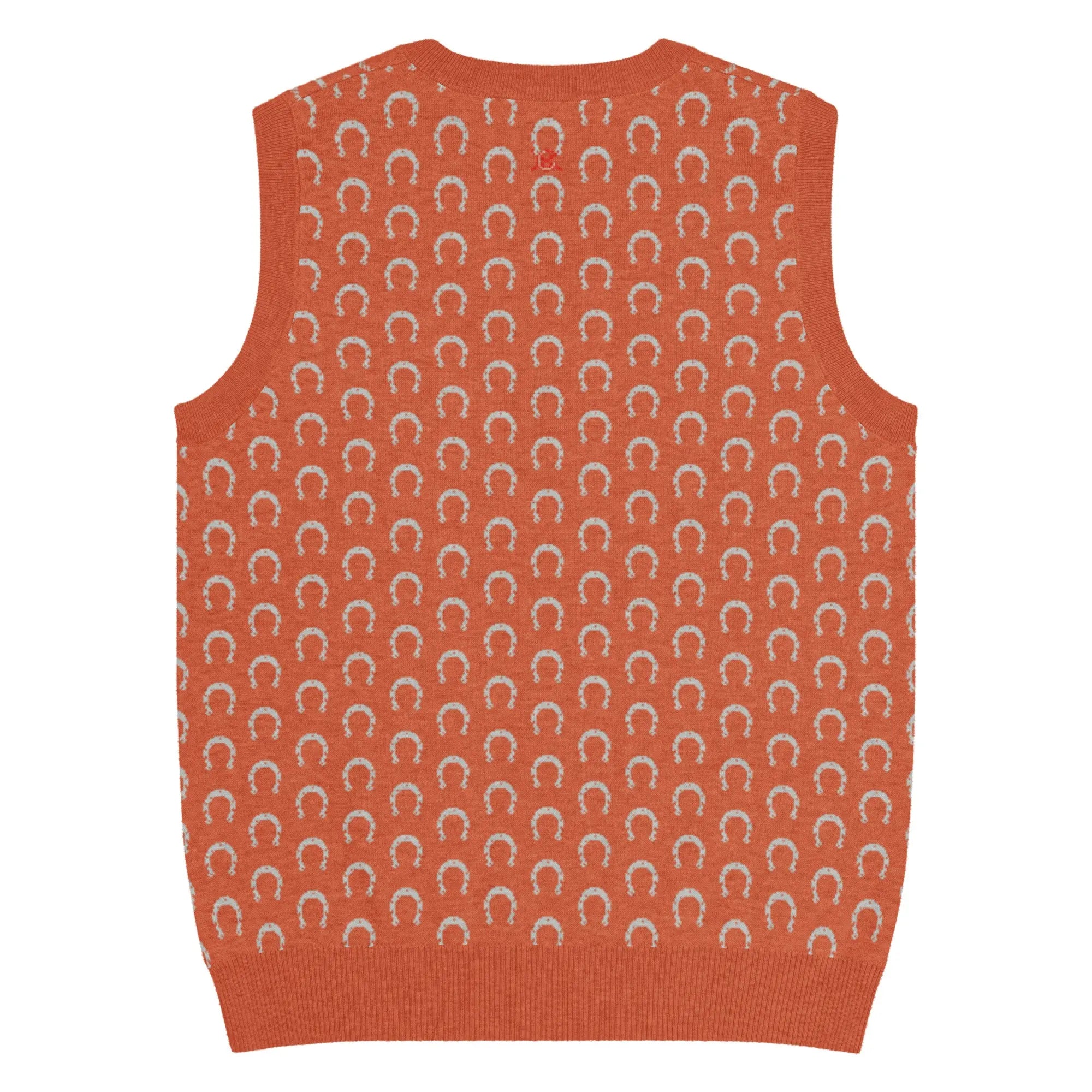 Comprar Chaleco de punto con cuello pico Naranja Bandera España La Flamenca de Borgoña Patricia Muñoz VOX