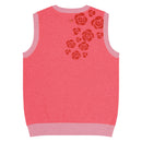 Comprar Chaleco rosa Flores de punto con cuello pico La Flamenca de Borgoña Bandera España