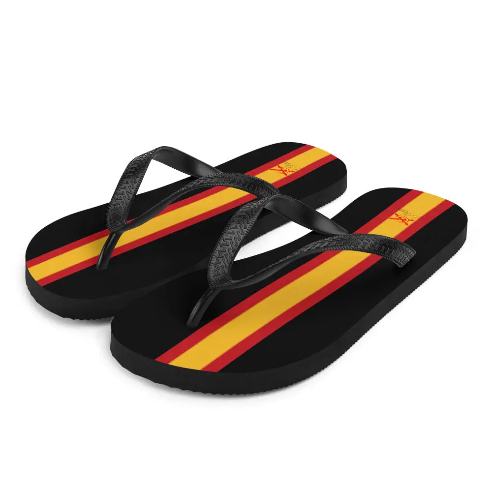 Comprar Chanclas Bandera de España negras Bandera España La Flamenca de Borgoña Patricia Muñoz VOX