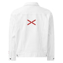 Comprar Chaqueta denim unisex Cruz de Borgoña La Flamenca de Borgoña, Bandera de España, Cruz de Borgoña, Patricia Muñoz, VOX, Santiago Abascal