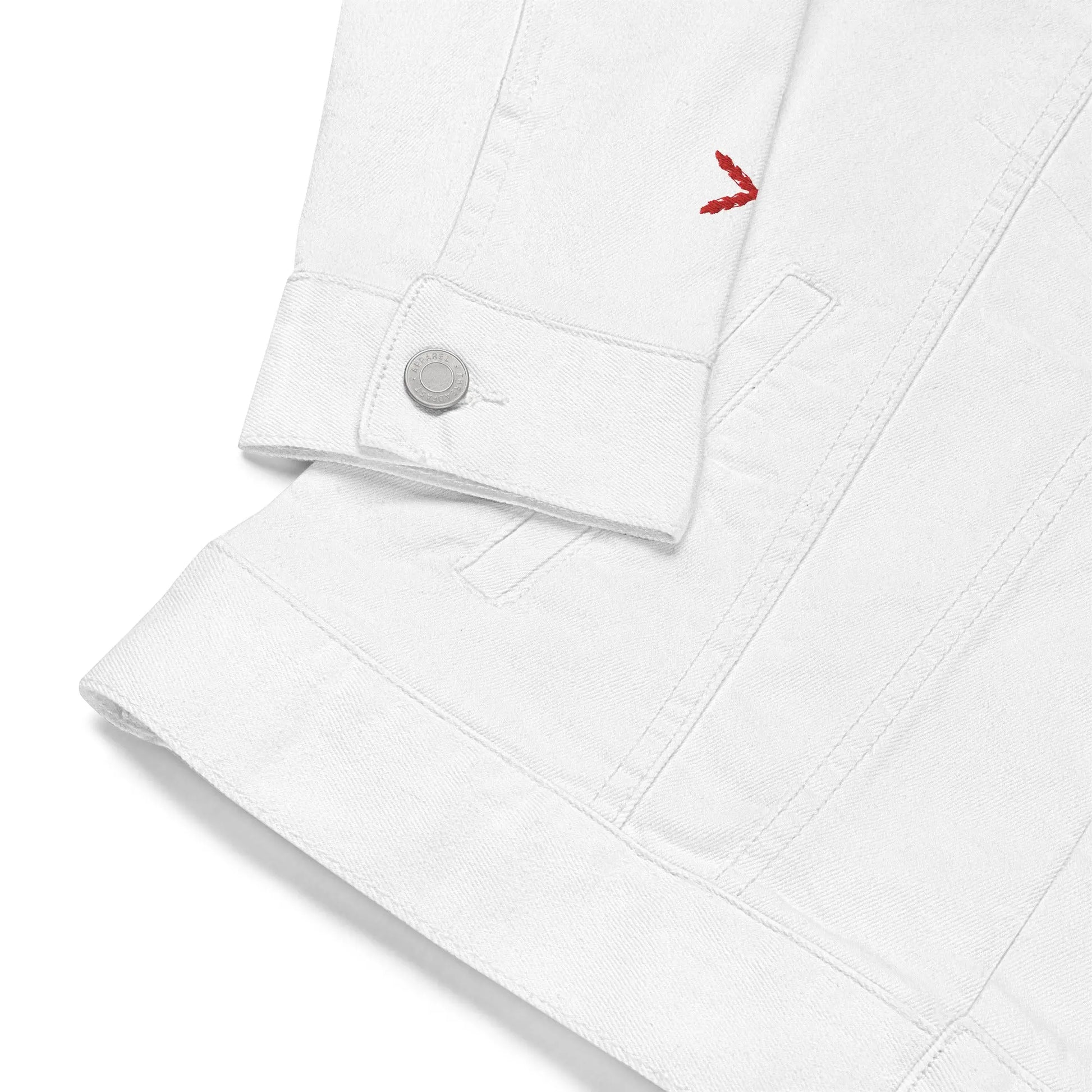 Comprar Chaqueta denim unisex Cruz de Borgoña La Flamenca de Borgoña, Bandera de España, Cruz de Borgoña, Patricia Muñoz, VOX, Santiago Abascal