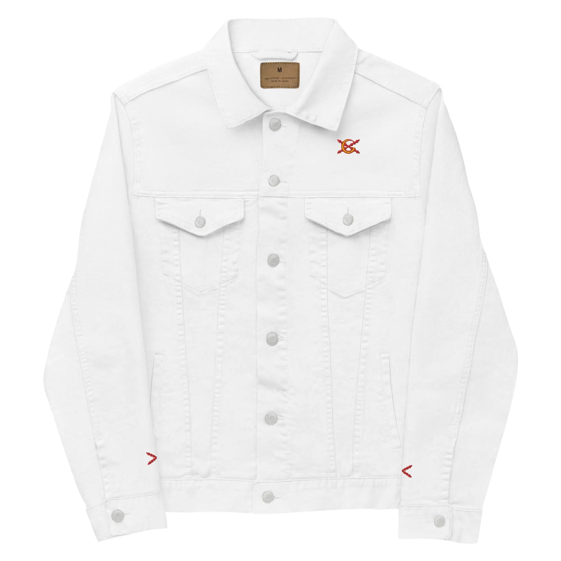 Comprar Chaqueta denim unisex Cruz de Borgoña La Flamenca de Borgoña, Bandera de España, Cruz de Borgoña, Patricia Muñoz, VOX, Santiago Abascal