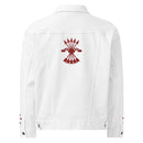 Comprar Chaqueta denim unisex Falange La Flamenca de Borgoña, Bandera de España, Cruz de Borgoña, Patricia Muñoz, VOX, Santiago Abascal