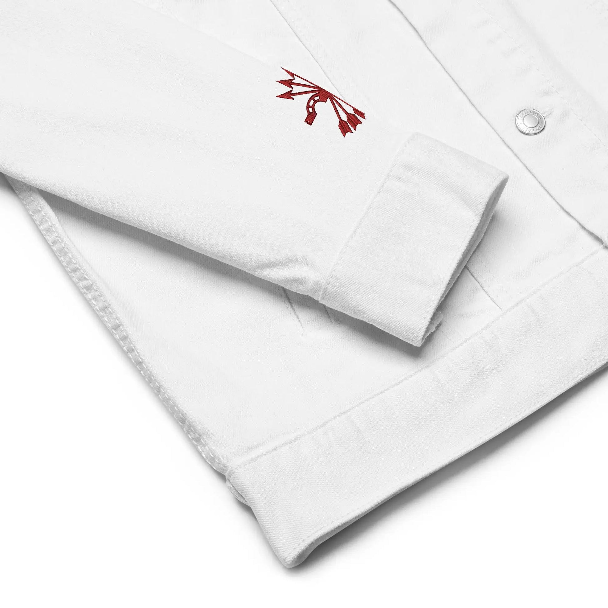 Comprar Chaqueta denim unisex Falange La Flamenca de Borgoña, Bandera de España, Cruz de Borgoña, Patricia Muñoz, VOX, Santiago Abascal