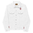 Comprar Chaqueta denim unisex Falange La Flamenca de Borgoña, Bandera de España, Cruz de Borgoña, Patricia Muñoz, VOX, Santiago Abascal