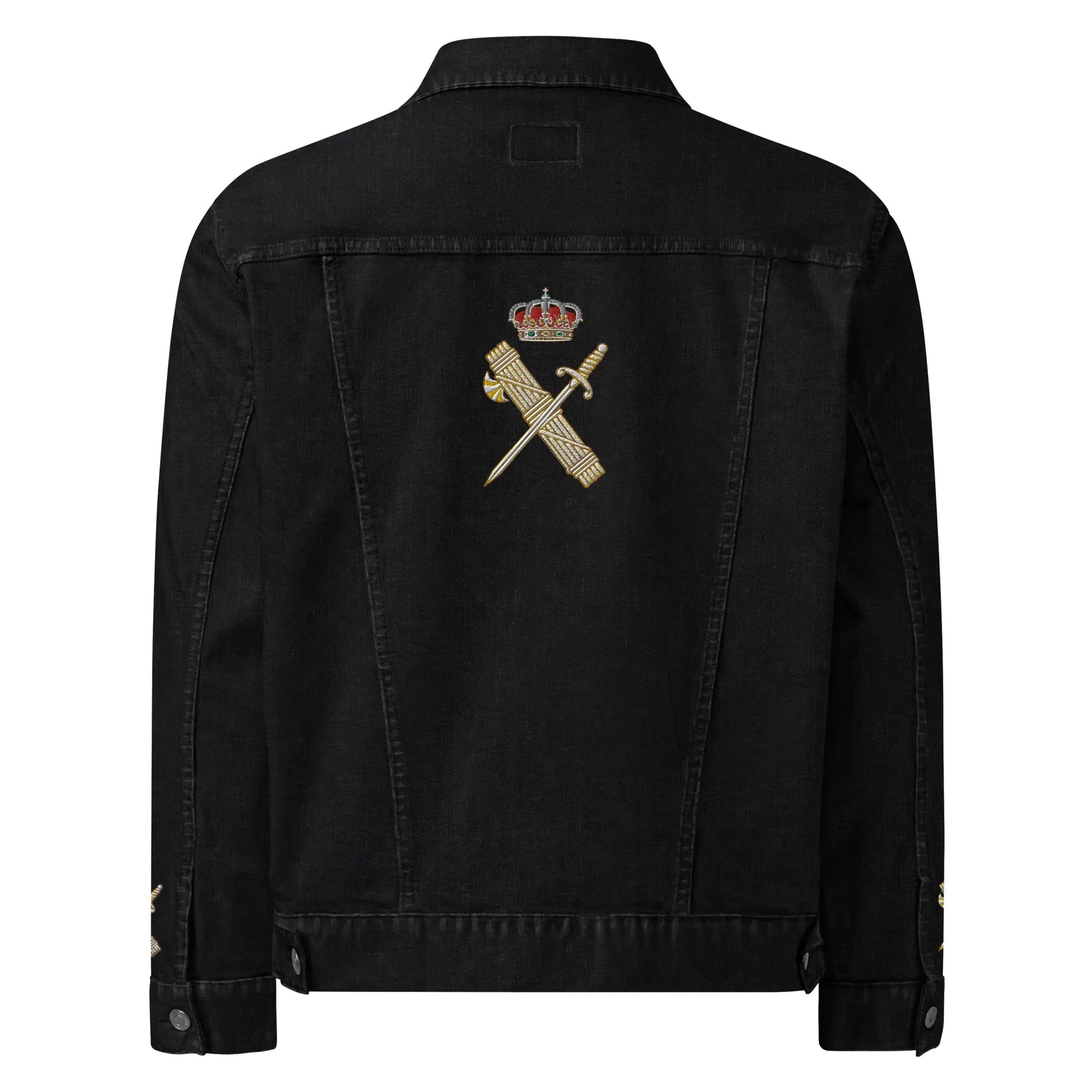 Comprar Chaqueta denim unisex Guardia Civil La Flamenca de Borgoña, Bandera de España, Cruz de Borgoña, Patricia Muñoz, VOX, Santiago Abascal