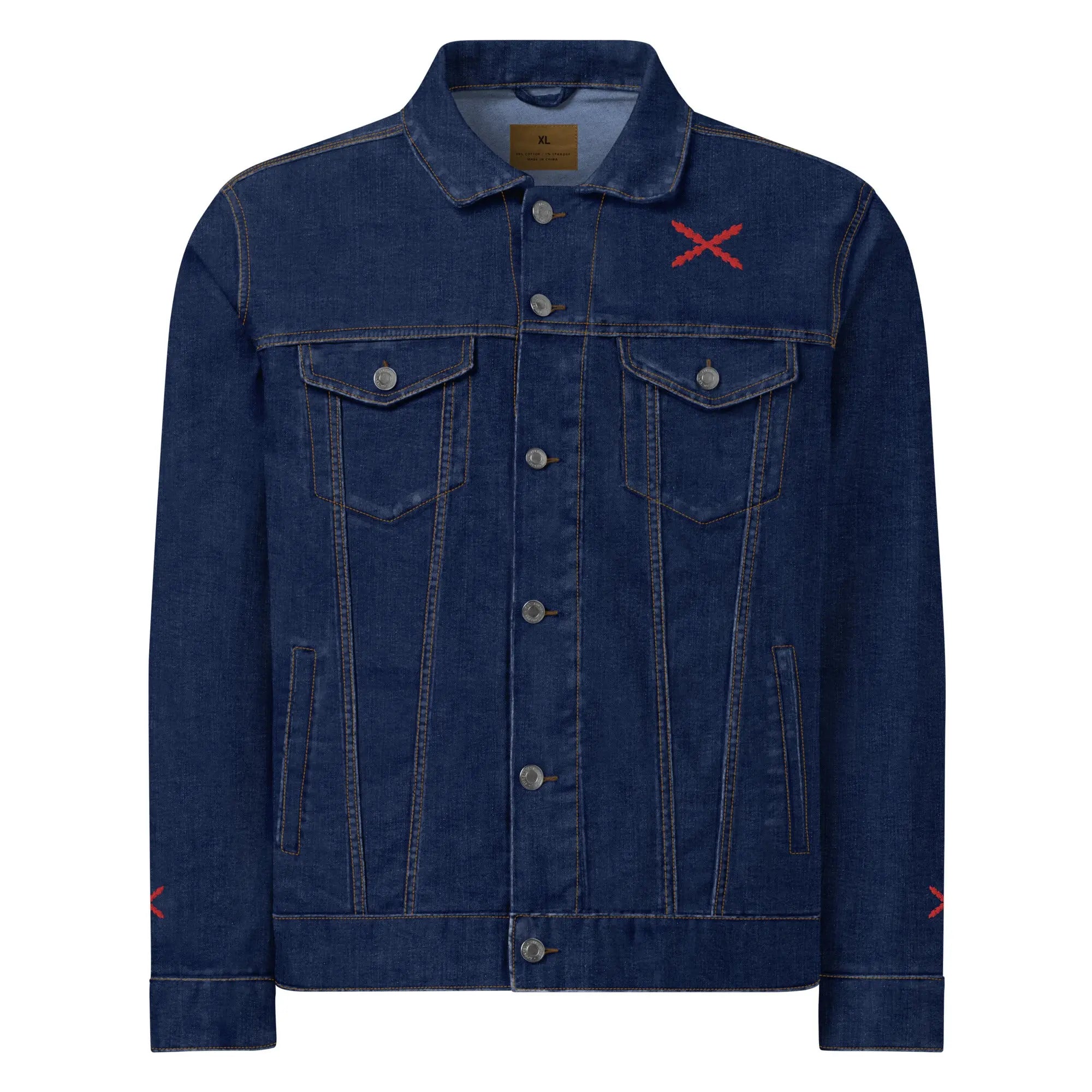 Comprar Chaqueta denim unisex Ser Español es un Honor La Flamenca de Borgoña, Bandera de España, Cruz de Borgoña, Patricia Muñoz, VOX, Santiago Abascal