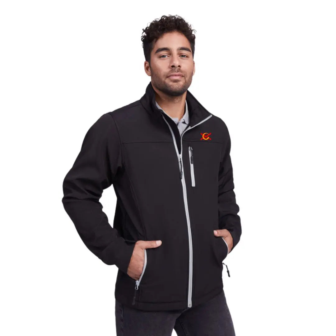 Comprar Chaqueta soft shell hombre La Flamenca de Borgoña, Bandera de España, Cruz de Borgoña, Patricia Muñoz, VOX, Santiago Abascal