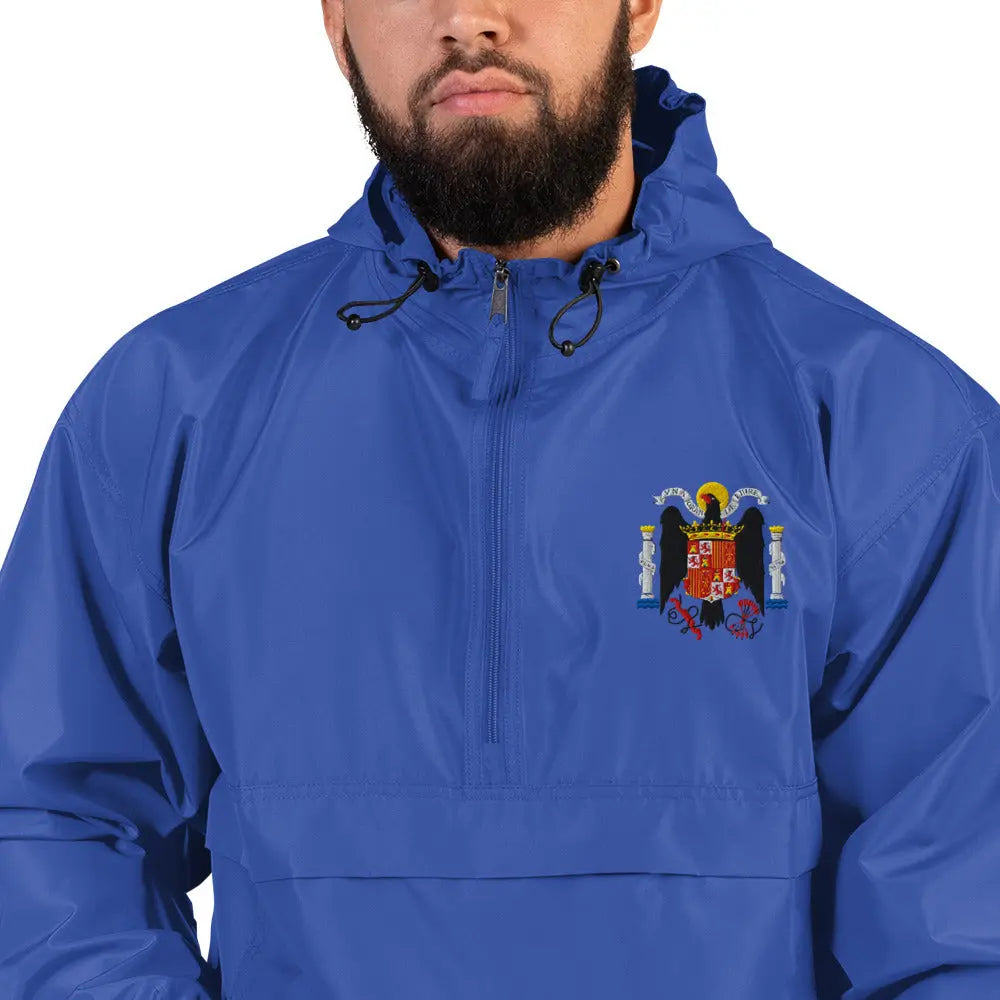 Comprar Chaqueta unisex Águila de San Juan bordada plegable Champion La Flamenca de Borgoña Bandera España
