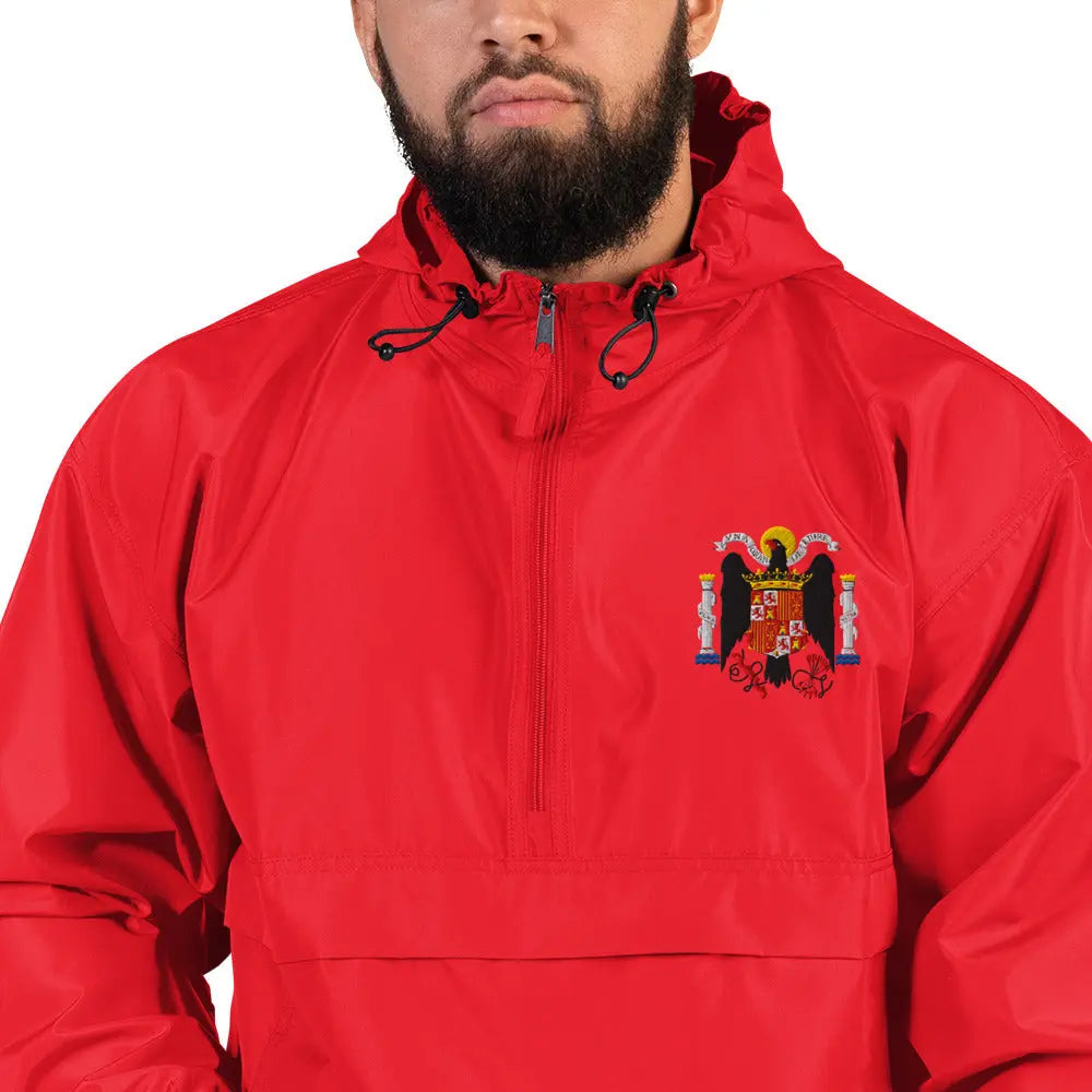 Comprar Chaqueta unisex Águila de San Juan bordada plegable Champion La Flamenca de Borgoña Bandera España