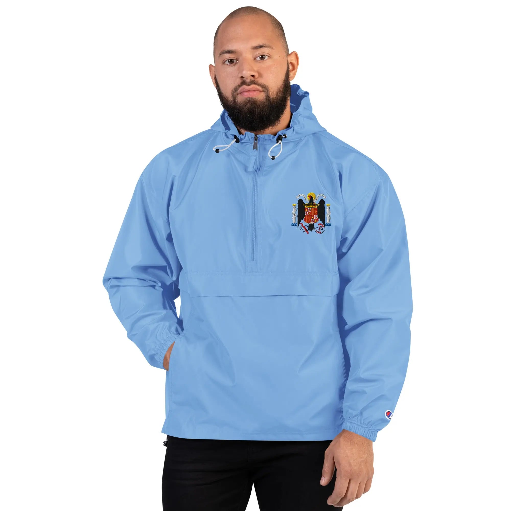 Comprar Chaqueta unisex Águila de San Juan bordada plegable Champion La Flamenca de Borgoña Bandera España