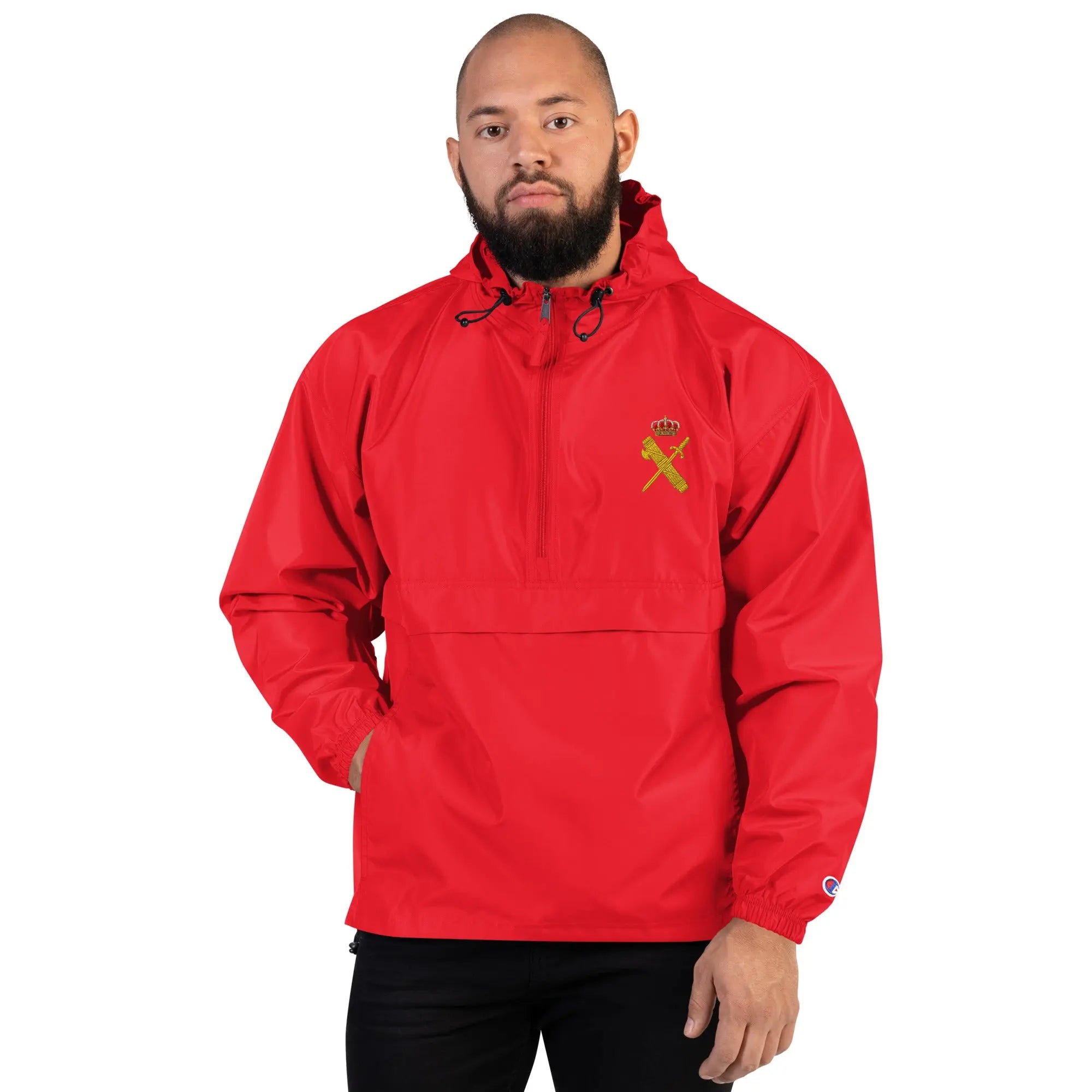 Comprar Chaqueta unisex Guardia Civil bordada plegable Champion La Flamenca de Borgoña Bandera España