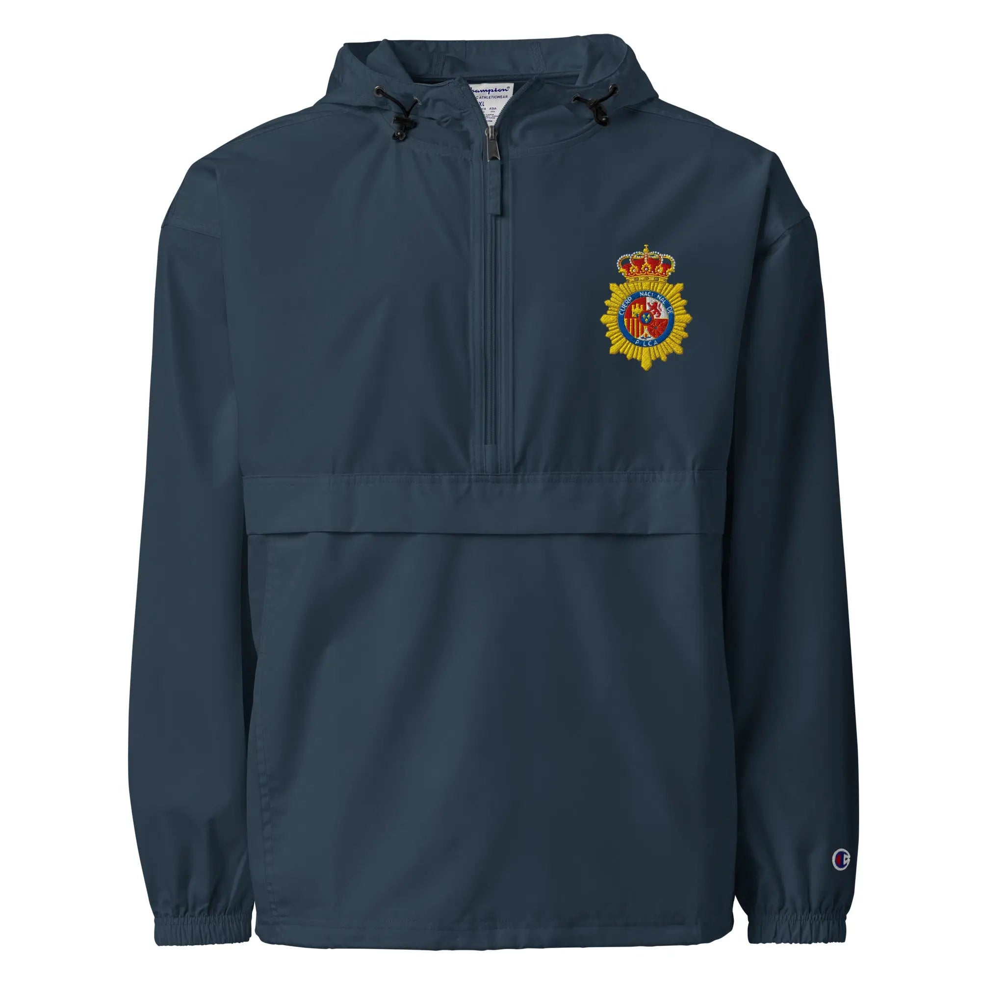 Comprar Chaqueta unisex Policía Nacional bordada plegable Champion La Flamenca de Borgoña Bandera España