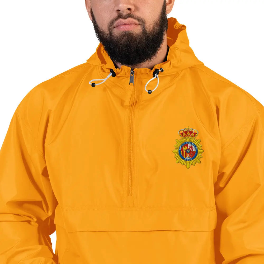 Comprar Chaqueta unisex Policía Nacional bordada plegable Champion La Flamenca de Borgoña Bandera España