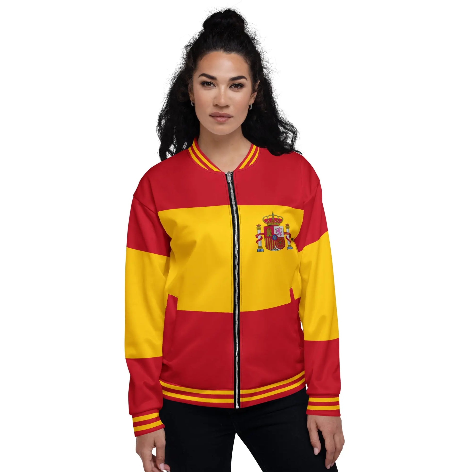 Comprar Chaqueta unisex bomber Bandera de España La Flamenca de Borgoña Bandera España