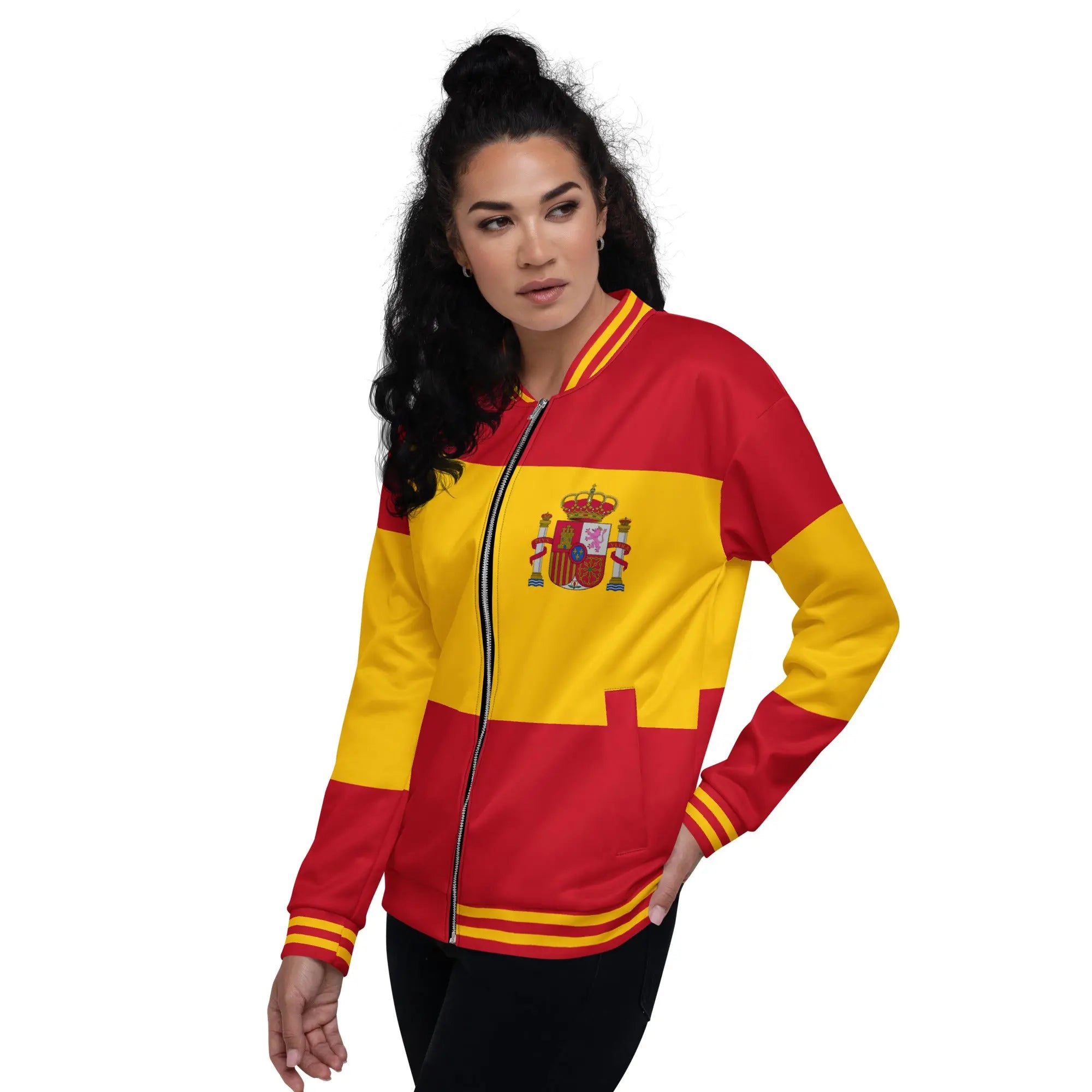 Comprar Chaqueta unisex bomber Bandera de España La Flamenca de Borgoña Bandera España
