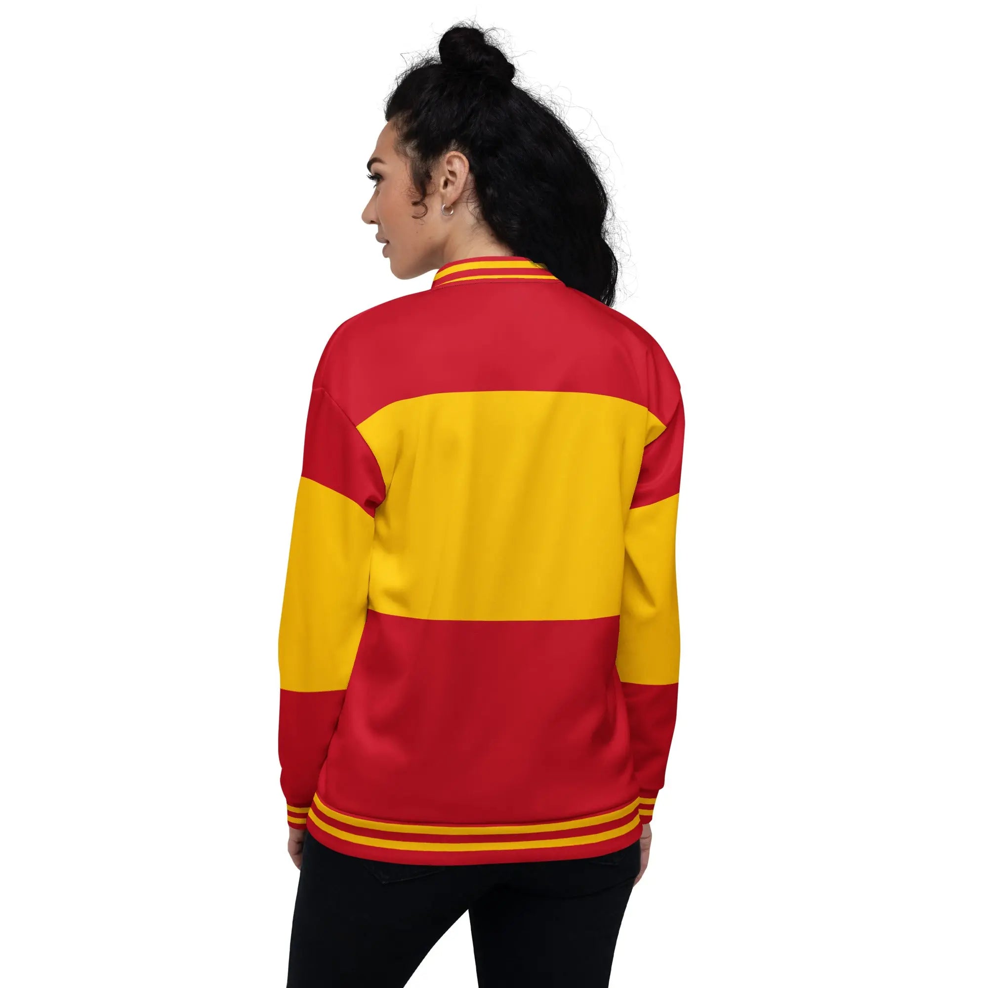 Comprar Chaqueta unisex bomber Bandera de España La Flamenca de Borgoña Bandera España