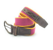 Comprar Cinturón Taurino con Caballo en rosa capote y amarillo Bandera España La Flamenca de Borgoña Patricia Muñoz VOX