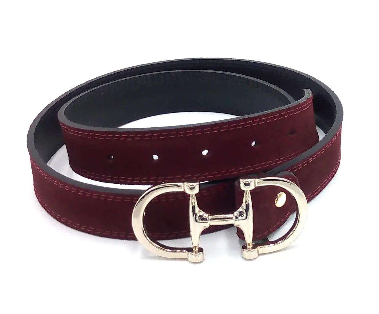 Comprar Cinturón Granate serraje Mordida de caballo Bandera España La Flamenca de Borgoña Patricia Muñoz VOX