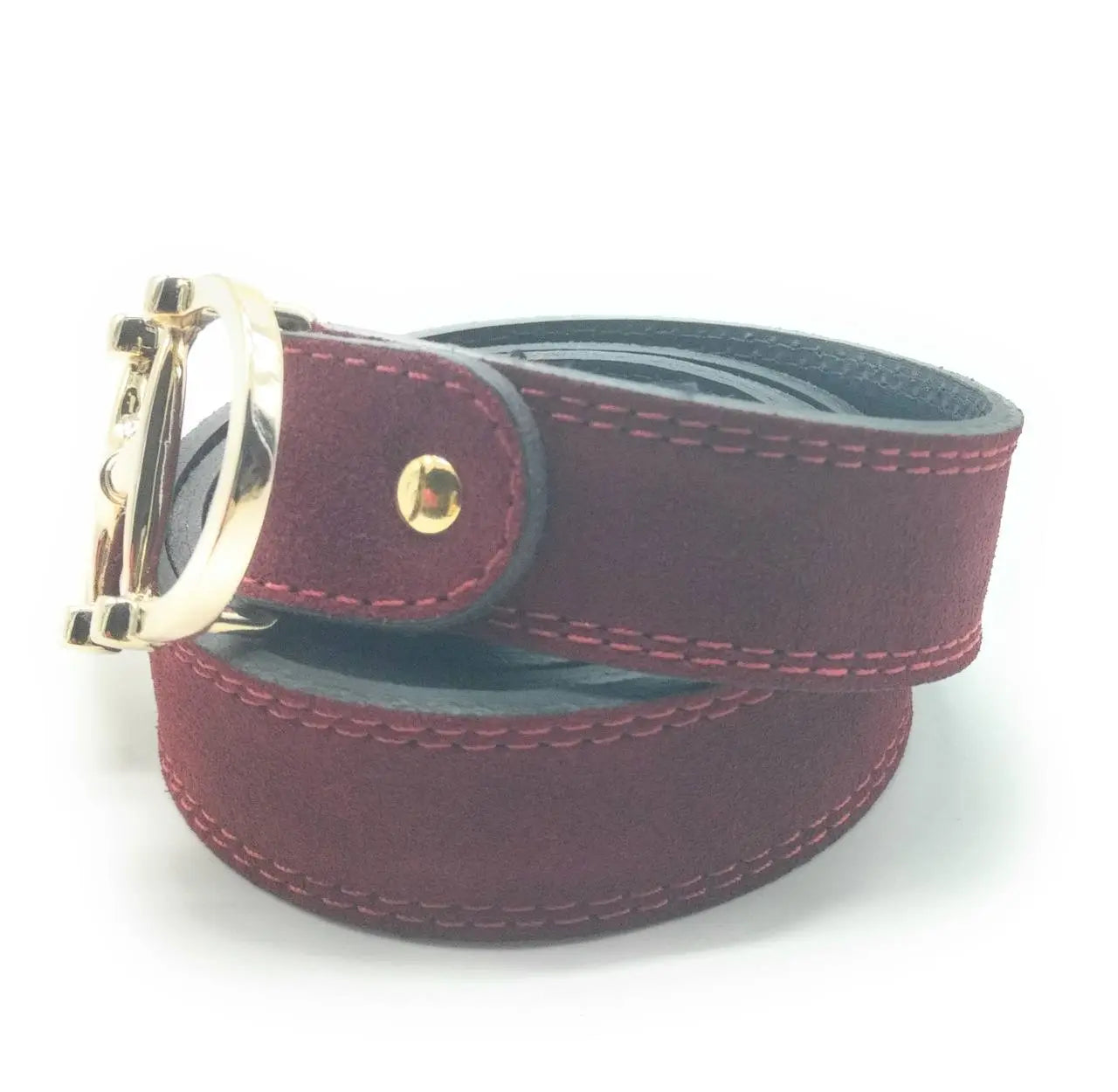 Comprar Cinturón Granate serraje Mordida de caballo Bandera España La Flamenca de Borgoña Patricia Muñoz VOX