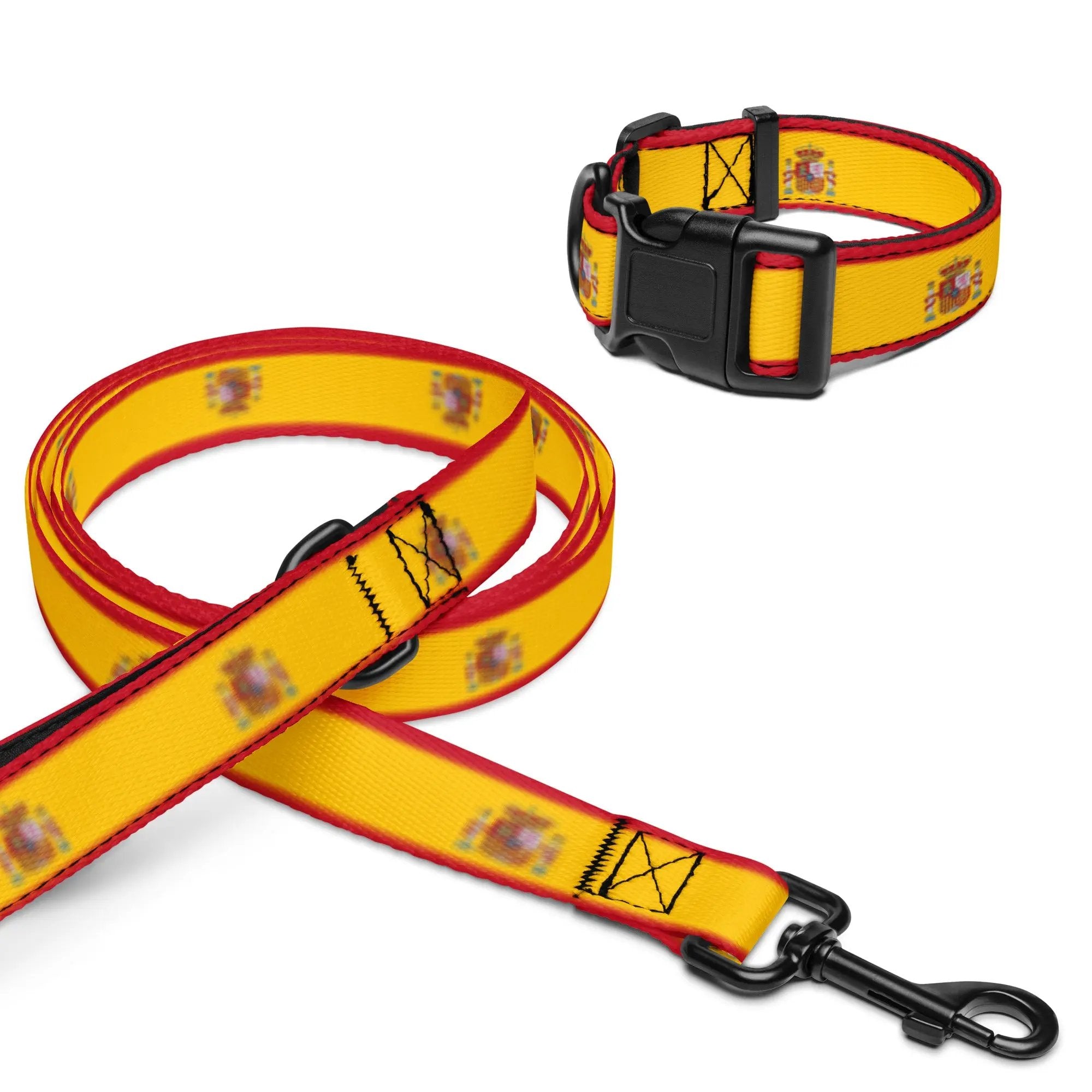 Comprar Collar y correa para mascota Bandera España La Flamenca de Borgoña Bandera España