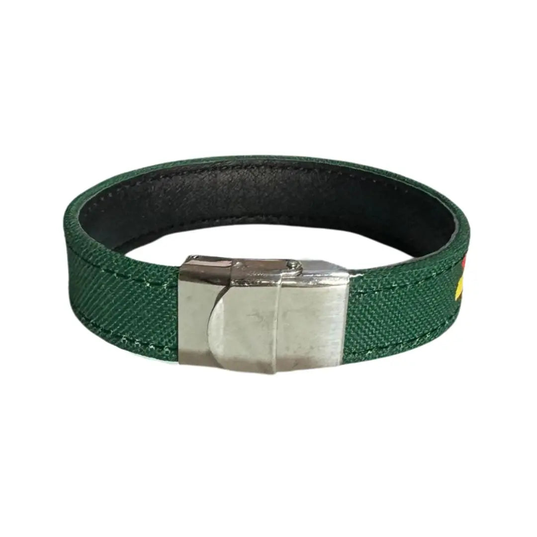 Comprar Pulsera Guardia Civil piel con lona estampada Bandera España La Flamenca de Borgoña Patricia Muñoz VOX