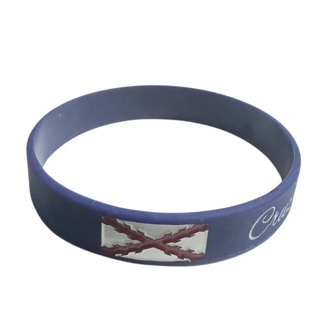 Comprar Pulsera Cruz de Borgoña en silicona azul Bandera España La Flamenca de Borgoña Patricia Muñoz VOX