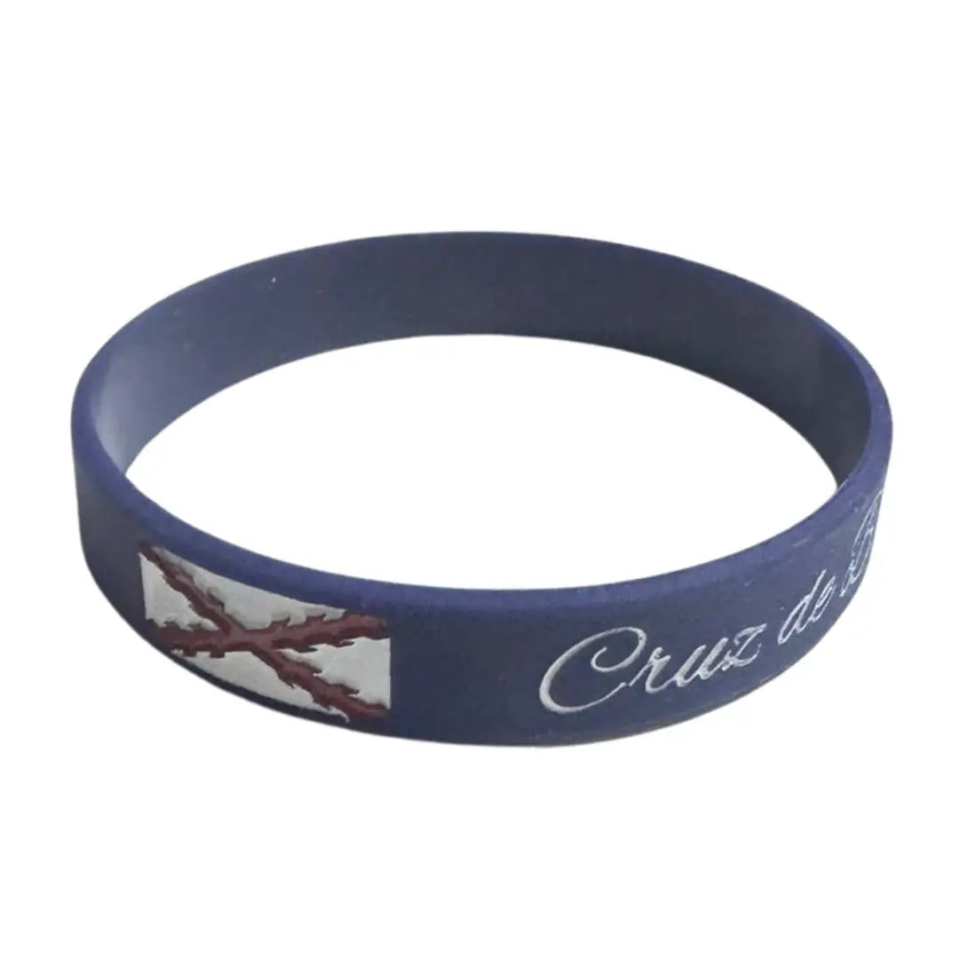 Comprar Pulsera Cruz de Borgoña en silicona azul Bandera España La Flamenca de Borgoña Patricia Muñoz VOX