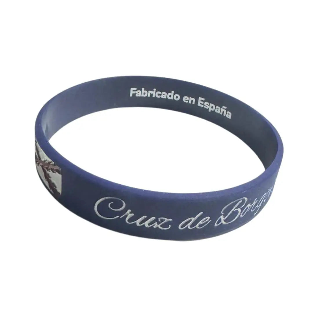 Comprar Pulsera Cruz de Borgoña en silicona azul Bandera España La Flamenca de Borgoña Patricia Muñoz VOX