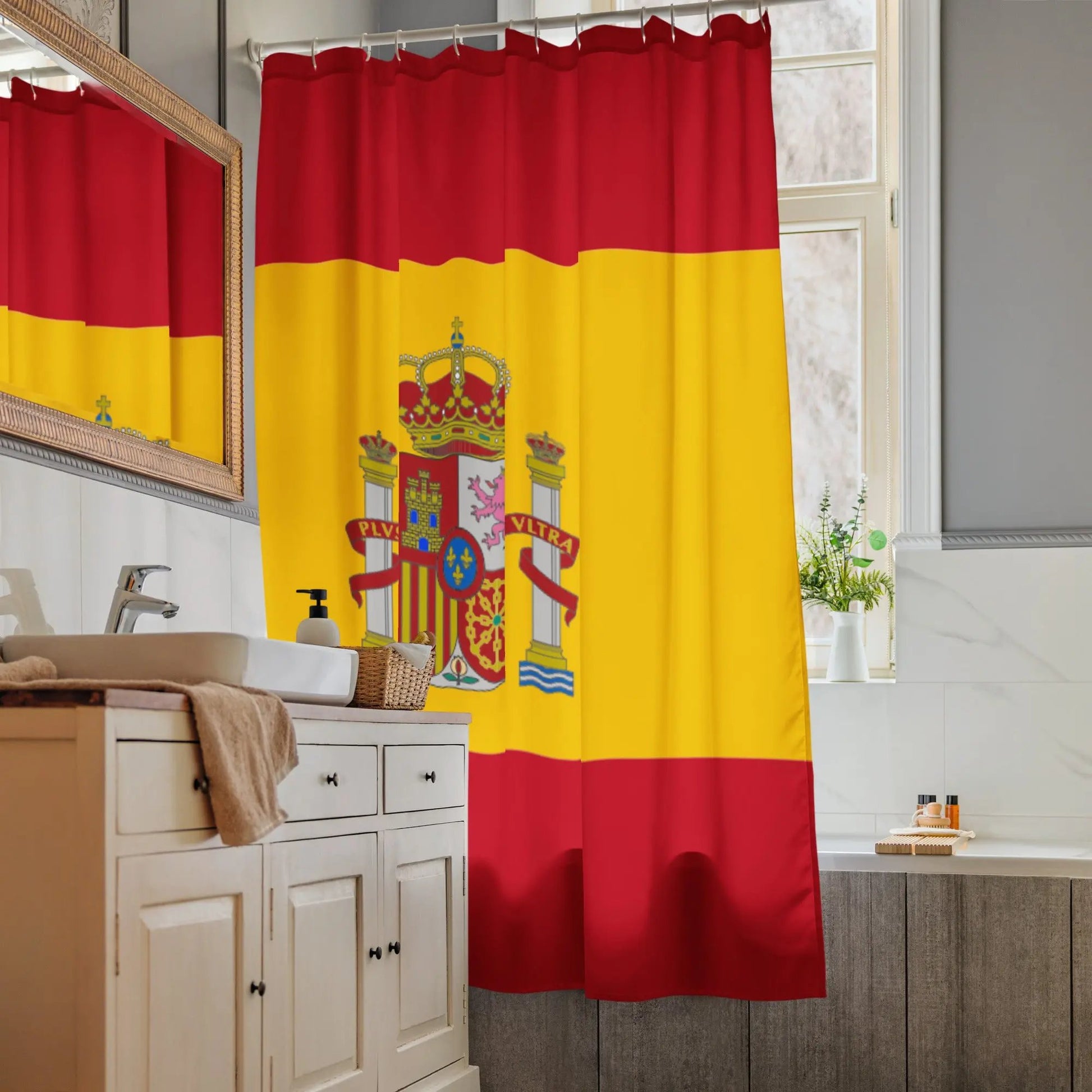 Comprar Cortina de ducha Bandera de España La Flamenca de Borgoña Bandera España