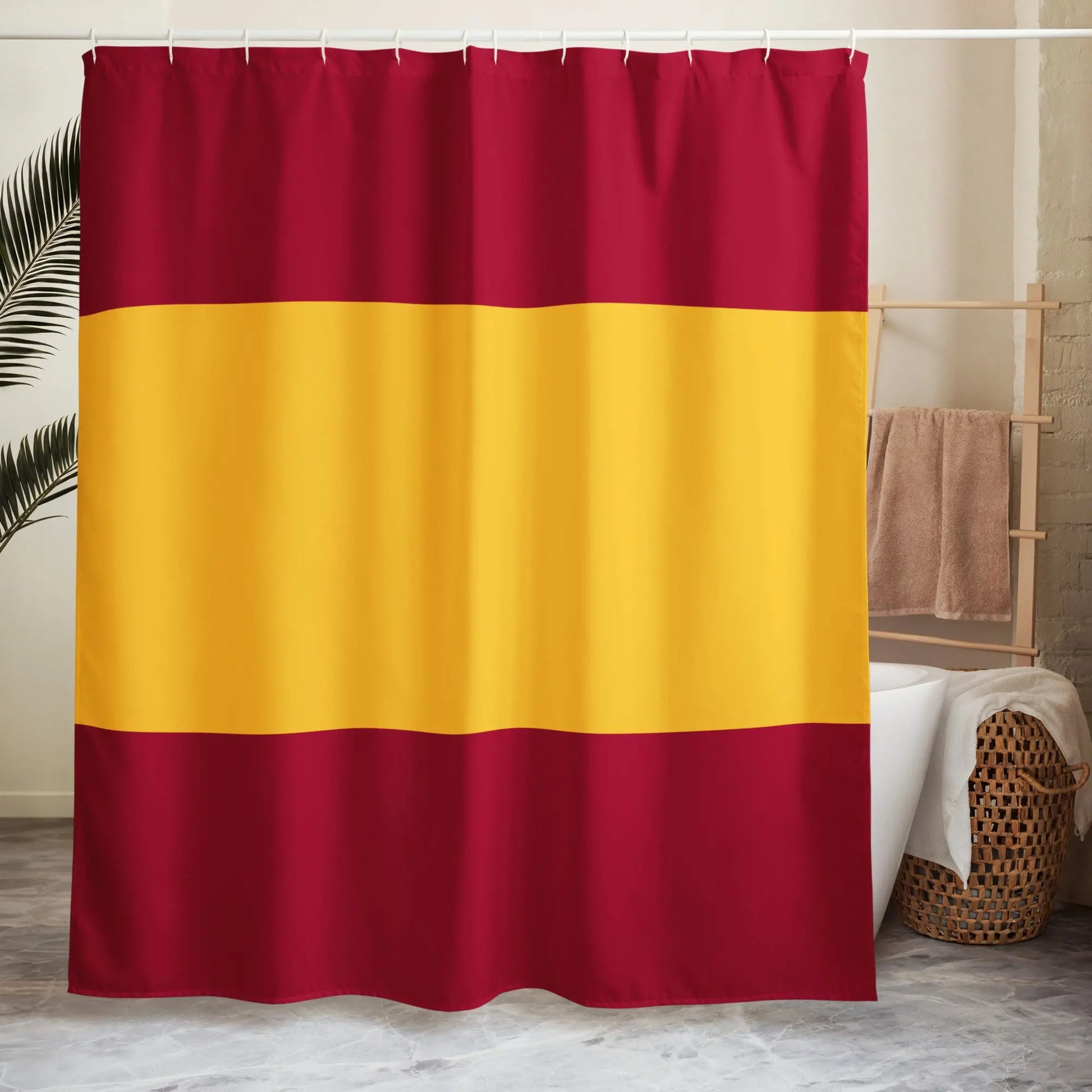 Comprar Cortina de ducha Bandera de España horizontal Bandera España La Flamenca de Borgoña Patricia Muñoz VOX